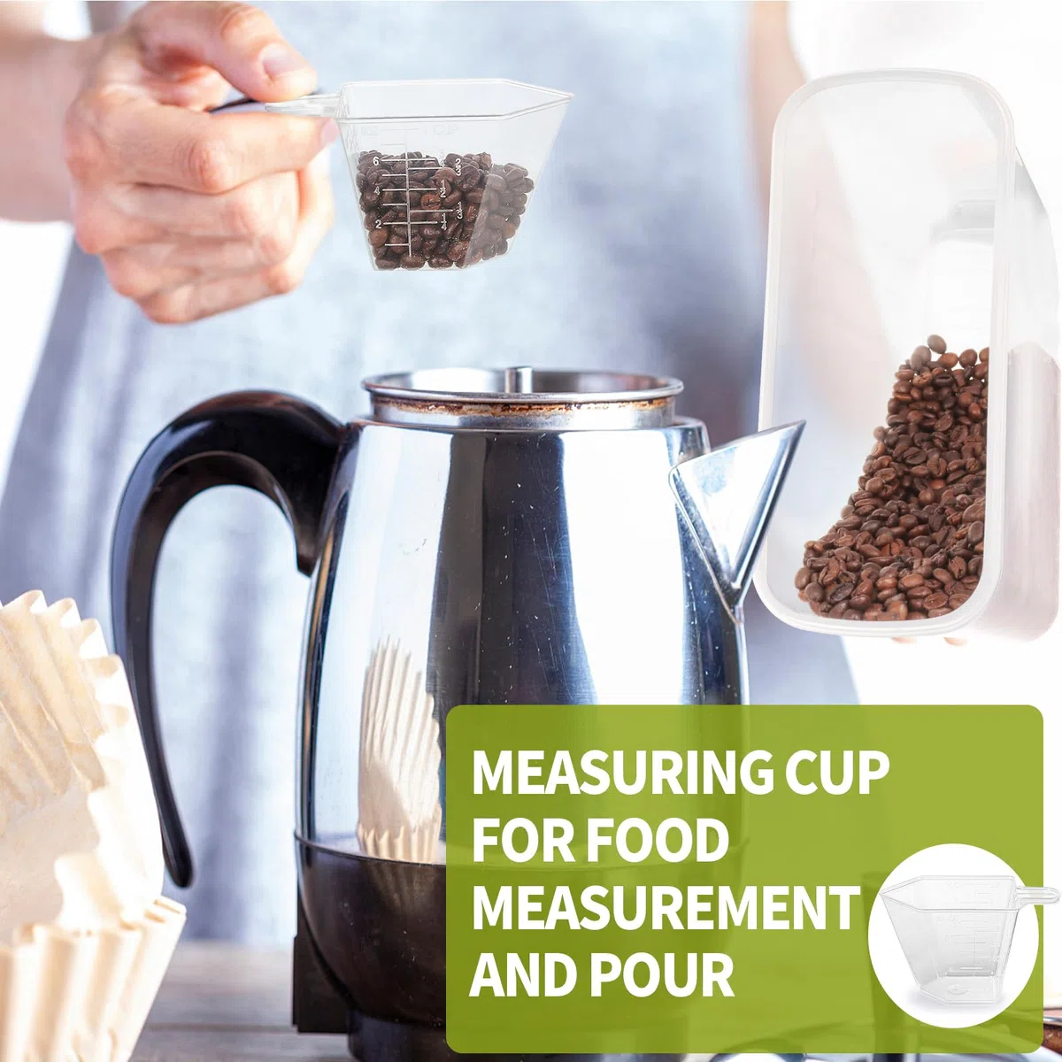 Skroam Set di 4 contenitori da 4L con 4, contenitore dosatore per cereali e contenitori salvafreschezza, contenitori in plastica senza BPA ermetici, per cereali, farina, zucchero