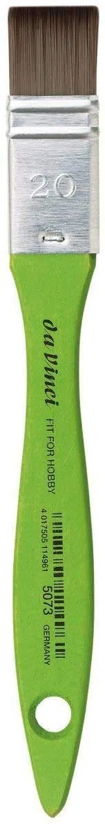 DaVinci ESPACE BEAUX ARTS da Vinci Pennello Mottler Serie 5073, Fibra Sintetica, Verde,Dimensioni 20 mm, 50 mm. Set 2 Pezzi. Prodotto in Germania.