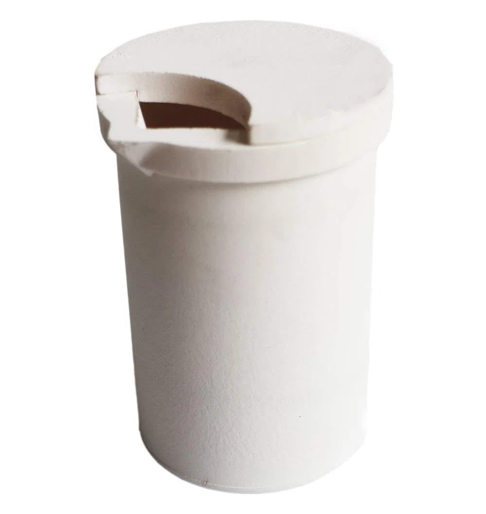 LLF - Crogiolo di fusione in ceramica, 3 kg, con coperchio colata raffinazione oro argento rame platino