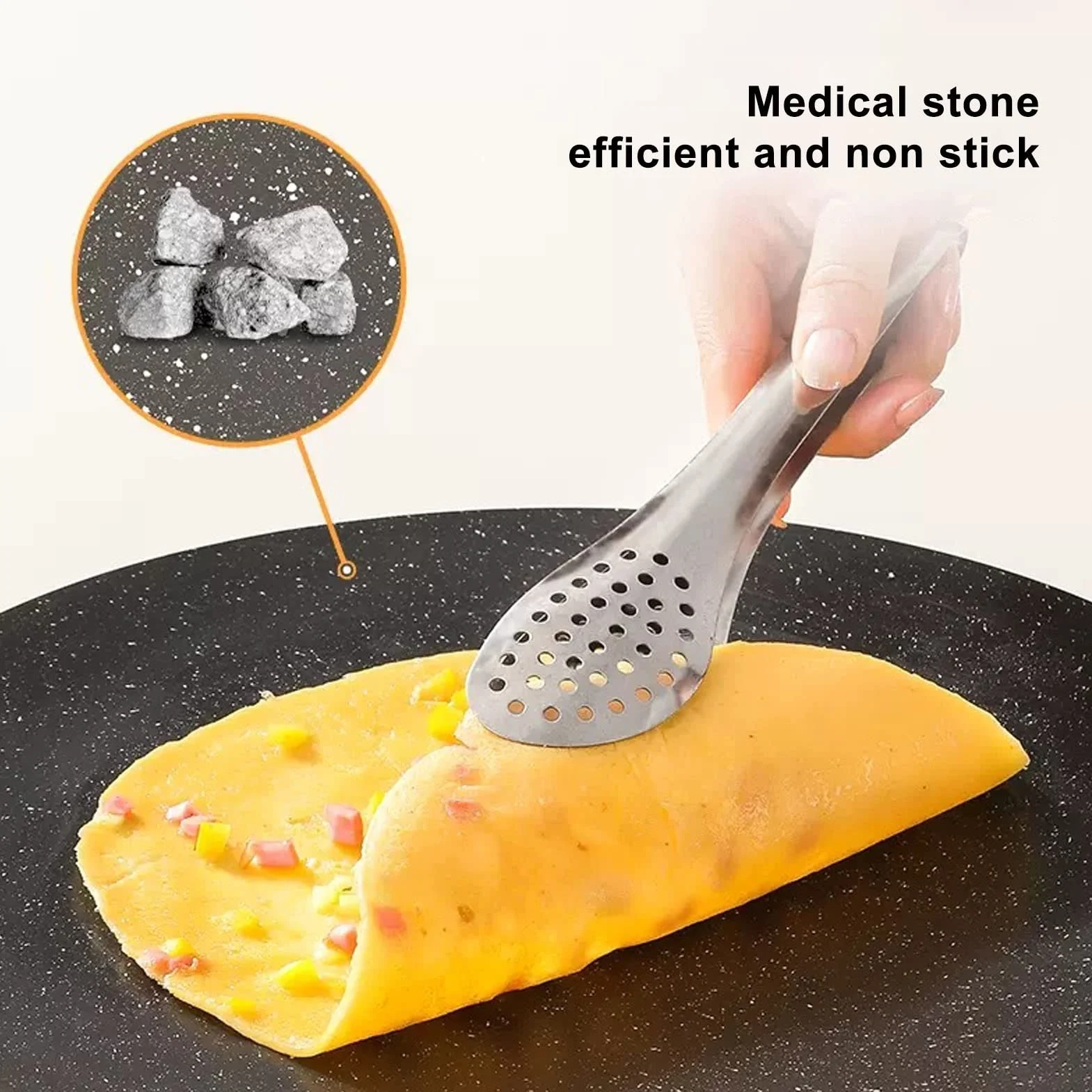 Piastra per griglia rotonda in ghisa, padella coreana per BBQ antiaderente, 33 cm, per uso domestico e all'aperto'