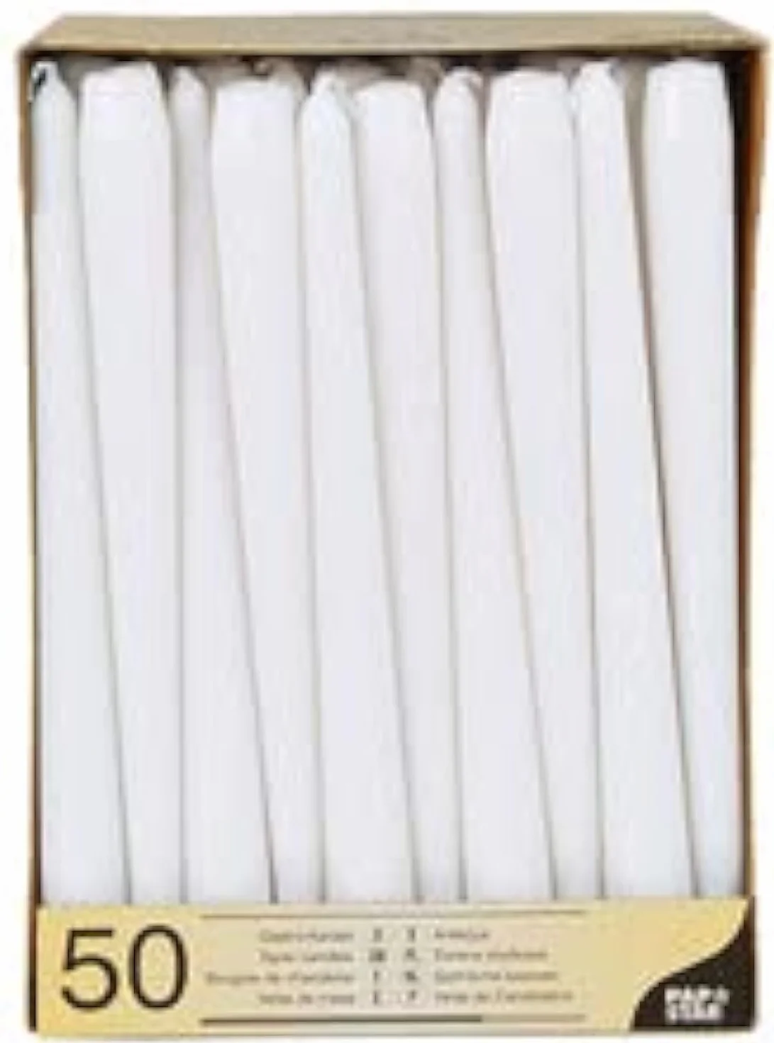 Papstar 10392 - 50 Candele per candelabro, diametro 2,2 - 25 cm, colore: Nero