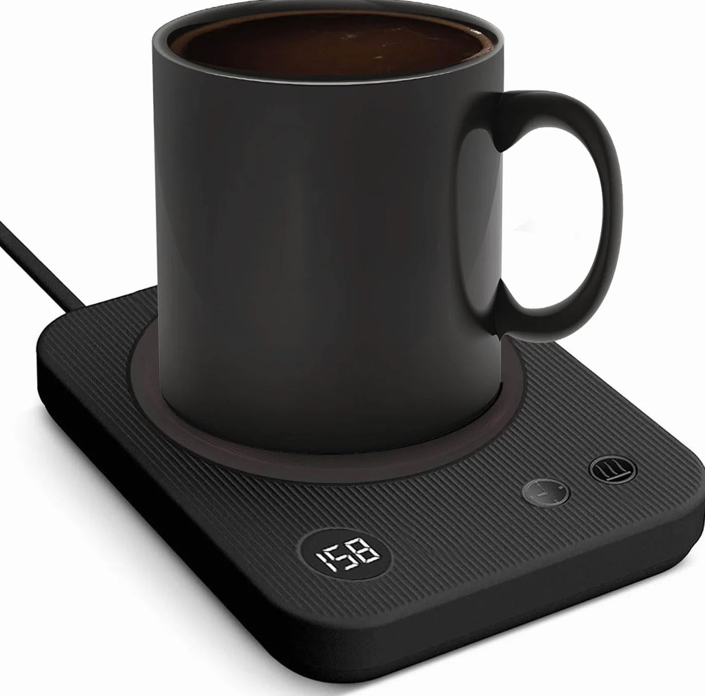 Lesipee Scaldacaffè elettrico con spegnimento automatico per tavolo da ufficio, scaldabagno a 3 temperature, scalda bevande per cacao, regali di compleanno