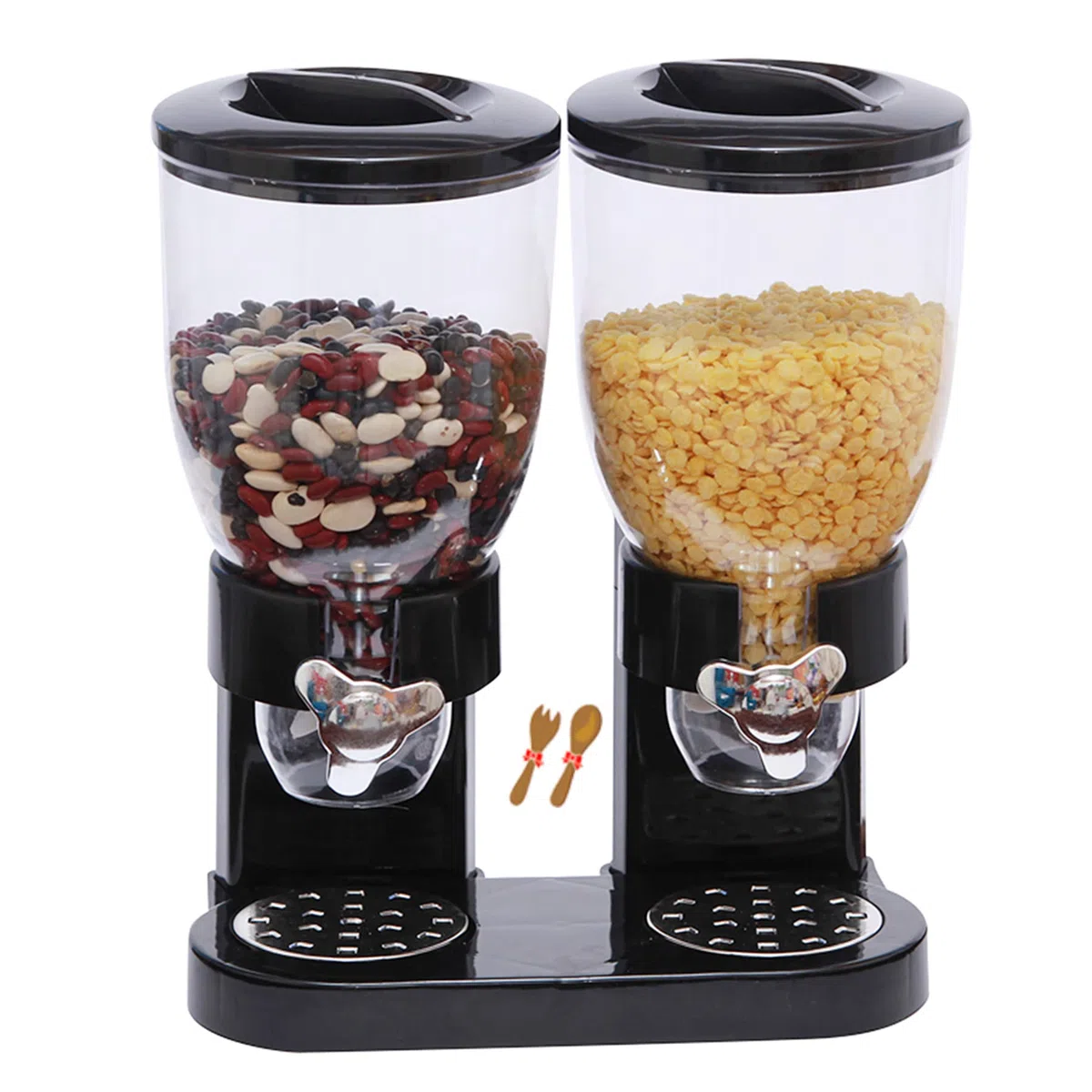 Cornflakes Dispenser per cereali, dispenser per cereali, con 2 contenitori per colazione, utensili da cucina