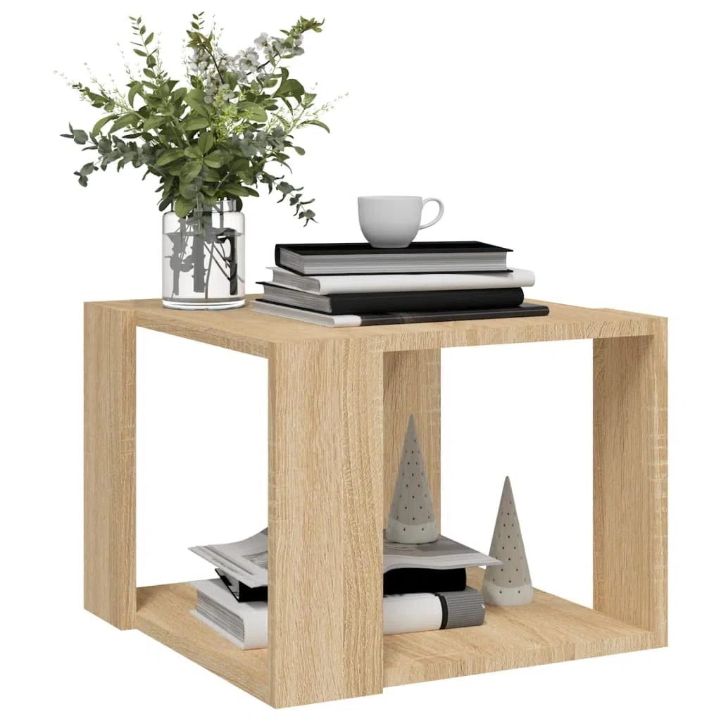 Tavolino da Salotto Tavolino da caffè Tavolo da divano Tavolo da gioco Tavolo centrale Tavolo da pranzo Comodino Adatto al soggiorno Camera da letto Ufficio Rovere Sonoma 40x40x43 cm Legno Multistrato