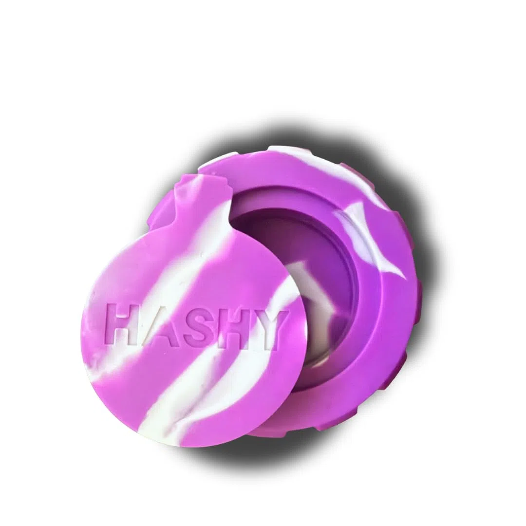 HASHY | GRINDER IN SILICONE PER RESINE | DIVERSI COLORI | (Lilla e Bianco)