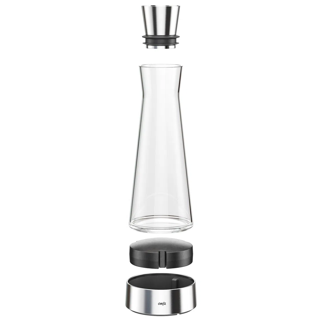 Emsa Flow Slim Caraffa Refrigerante, Caraffa in Acciaio Inox 18/10, Lavabile in Lavastoviglie, per Acqua, Succhi o Vino