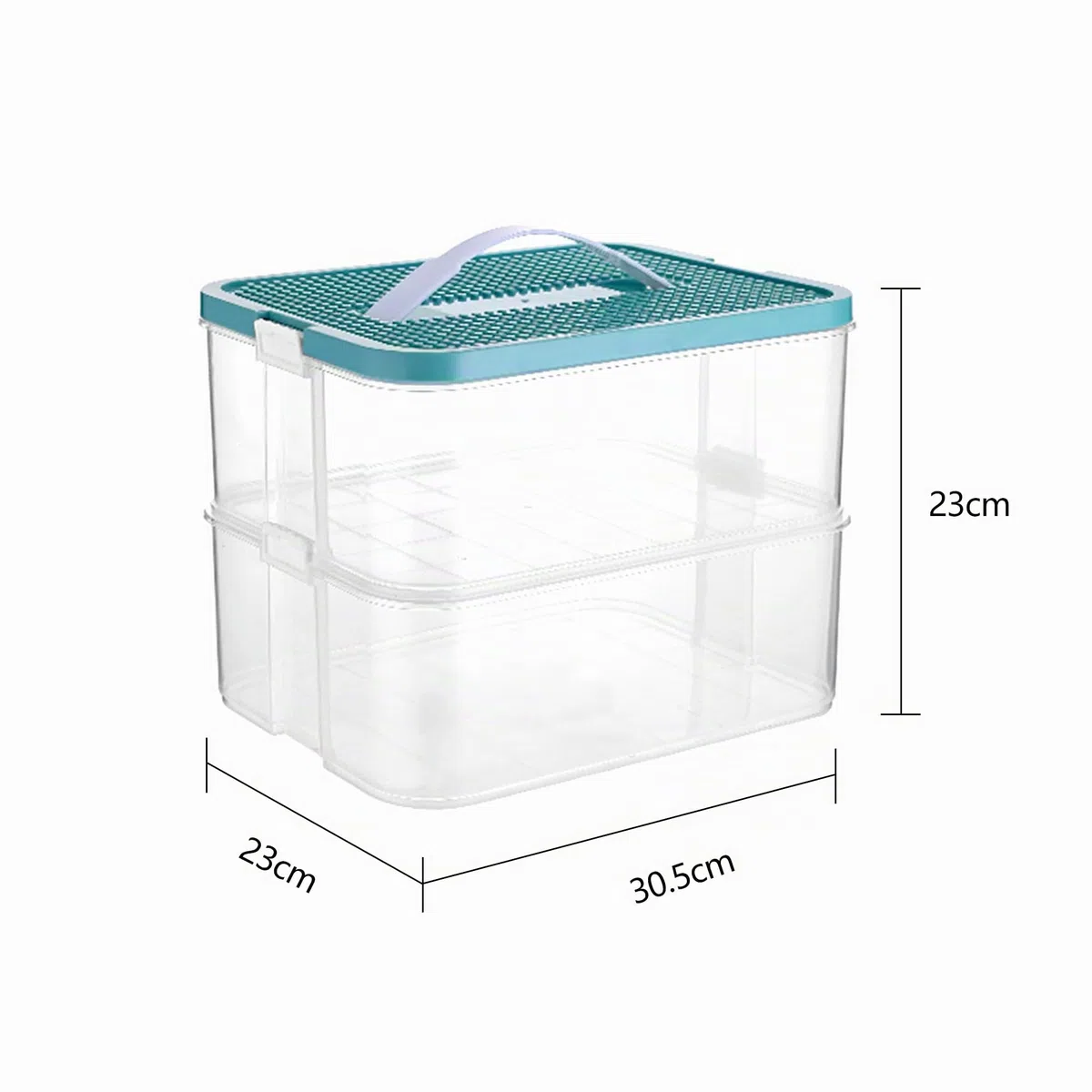 2 Strati Scatole Impilabili con Coperchio per Costruzioni mattoncini Contenitore Contenitori Portaoggetti per Bambini Scatola Giochi con Scomparti Organizer Puzzle per Riporre i Giocattoli