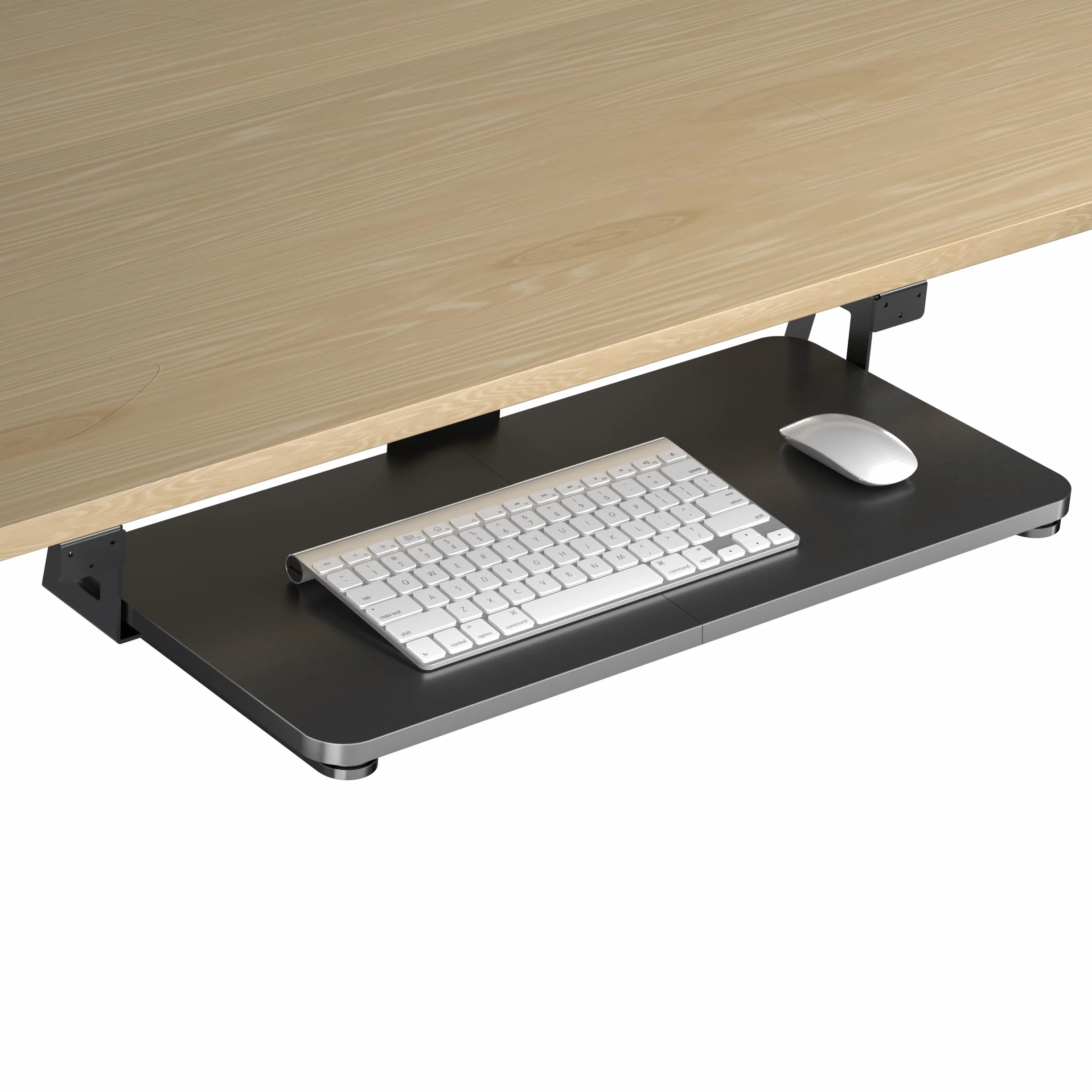 XINLEI Supporto per Tastiera Sotto Scrivania con Morsetto a C Grande, Cassetto Estraibile per Tastiera e Mouse, Dimensioni 75,6 cm (Lunghezza Totale) x 31,1 cm, Supporto per Scrivania Regolabile, DSF4