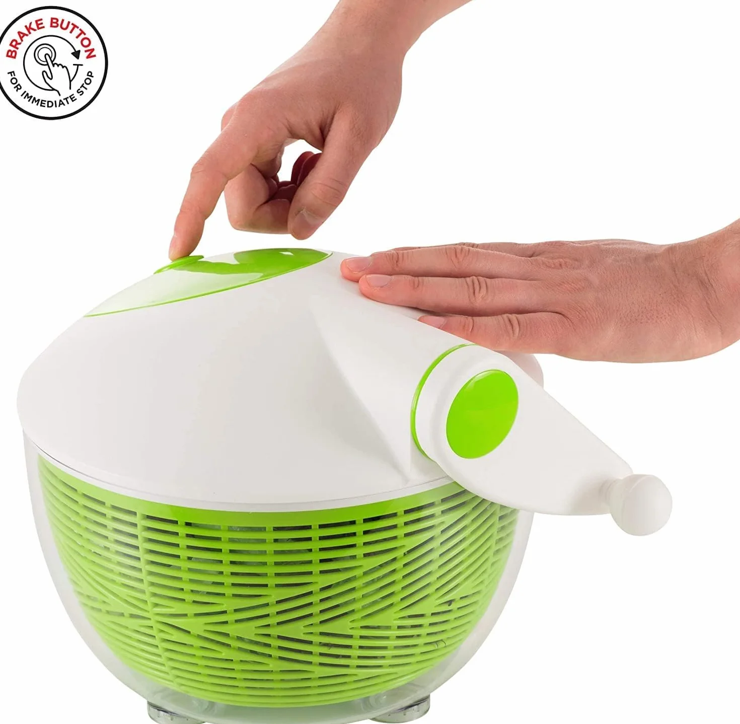 Ibili 783626, Centrifuga per insalata, 26 cm, Verde, Bianco