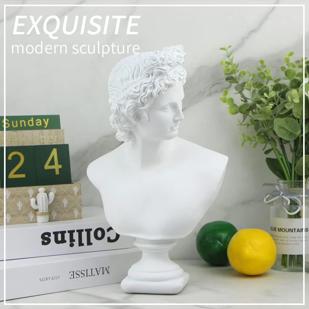 Norrclp Statua greca di Apollo 32 cm – Busto romano classico – mitologia greca – Scultura per la decorazione della casa