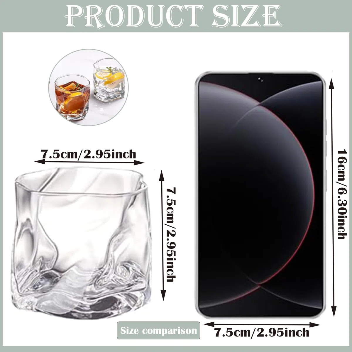 6 Pezzi Inclinate Bicchiere da Whisky Moda, Bicchieri Amaro, Bicchiere di Cristallo Senza Piombo, Tazza di Whisky di Cristallo Irregolare, Trasparente, per Casa, Bar, Ristorante, Albergo(200ml)