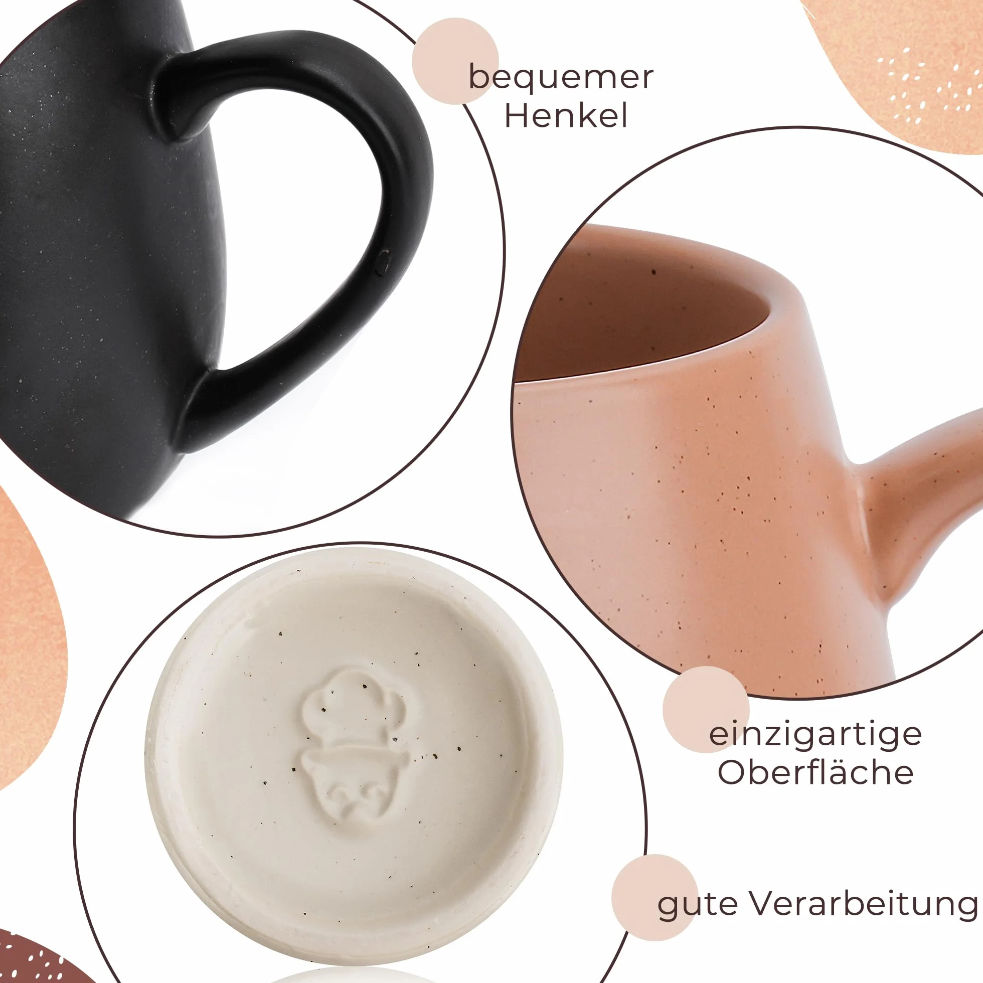 Tazza da Tè Grande - 550 ml - Ceramica - Tazza da Tè - Opaca - Nude