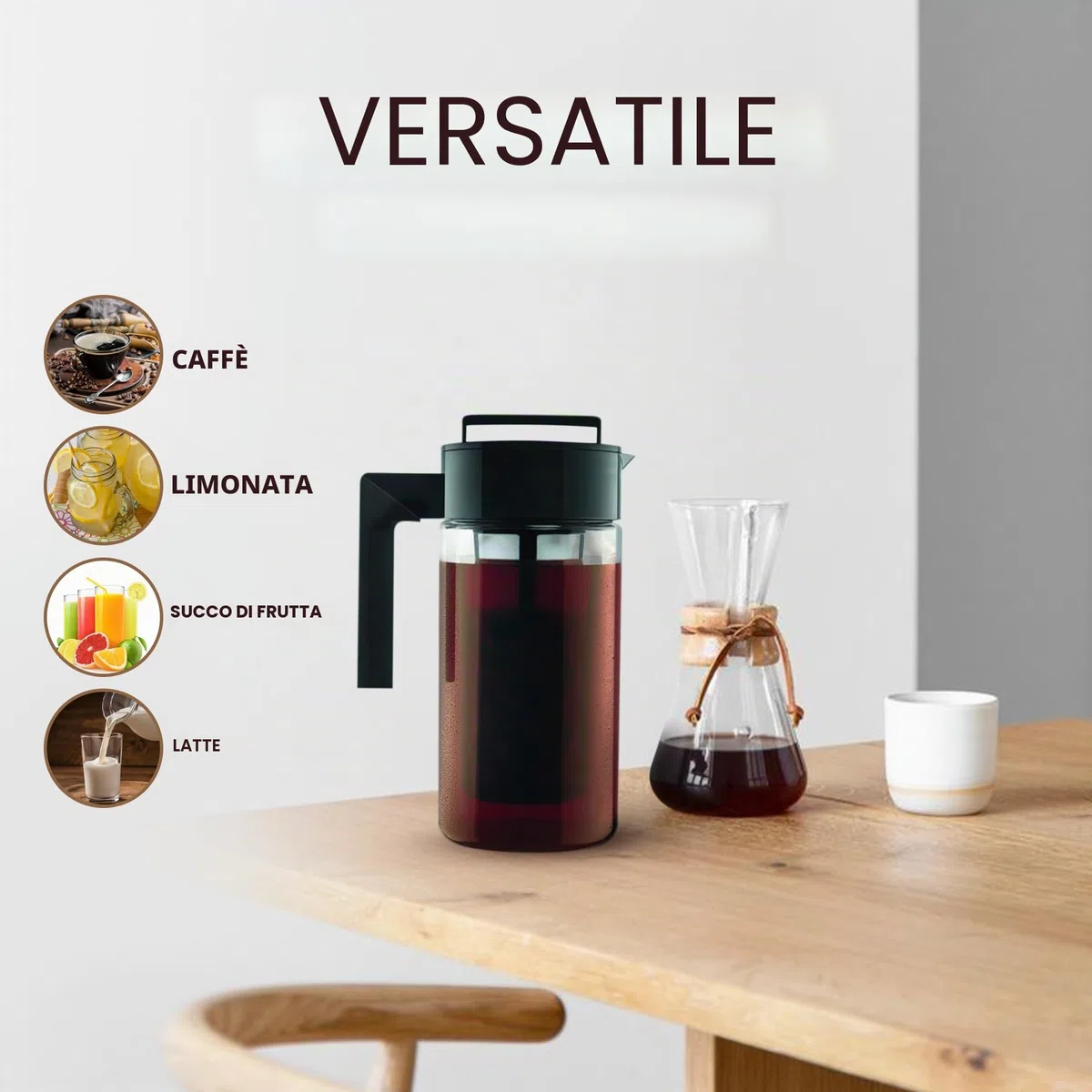 Cold Brew Coffee Maker | Caffettiera a Freddo | 1l | Senza BPA | in Tritan