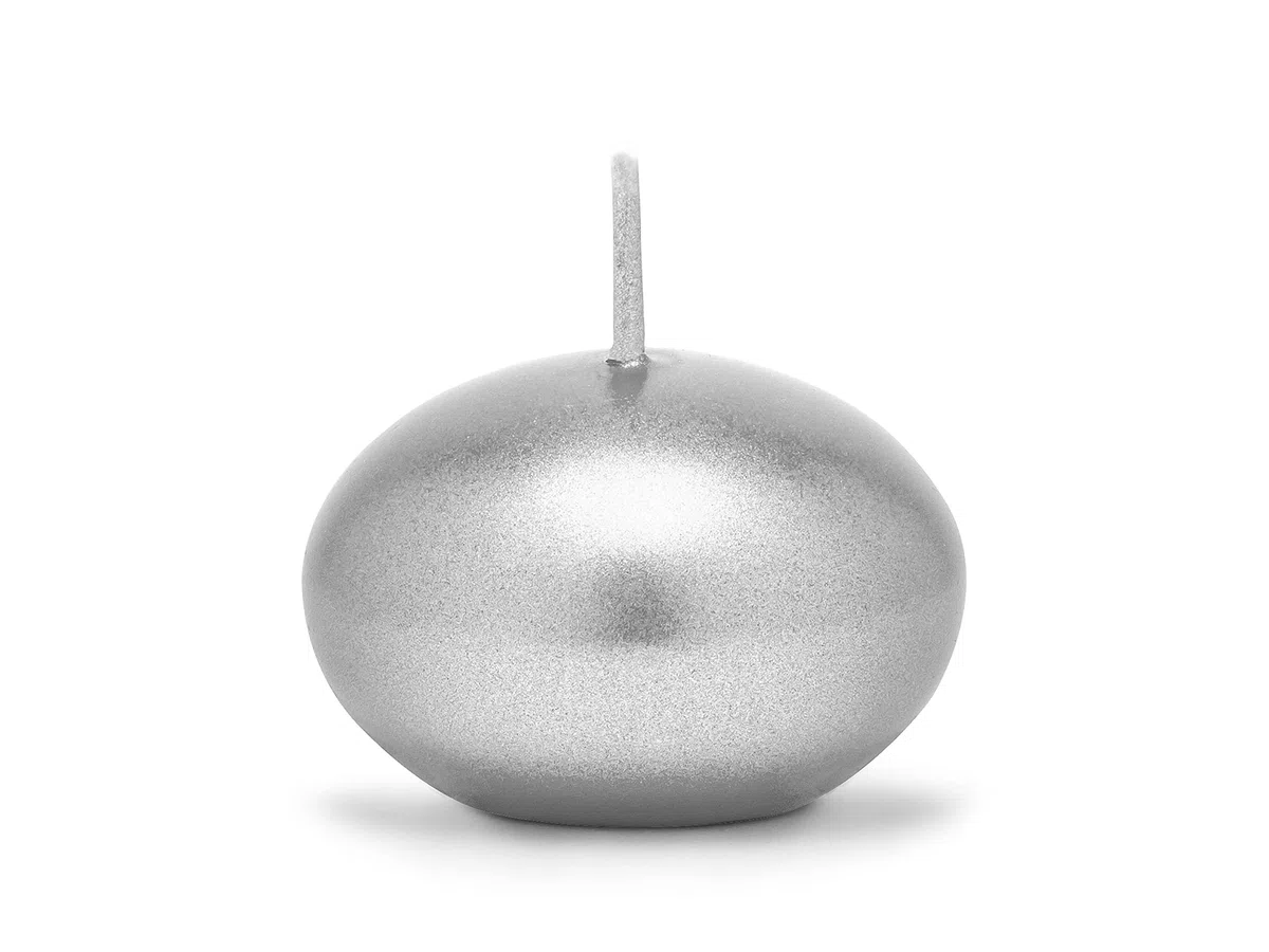 Unbekannt 50 Candele galleggianti Argento Metallizzato Candela Galleggiante 50 PZ