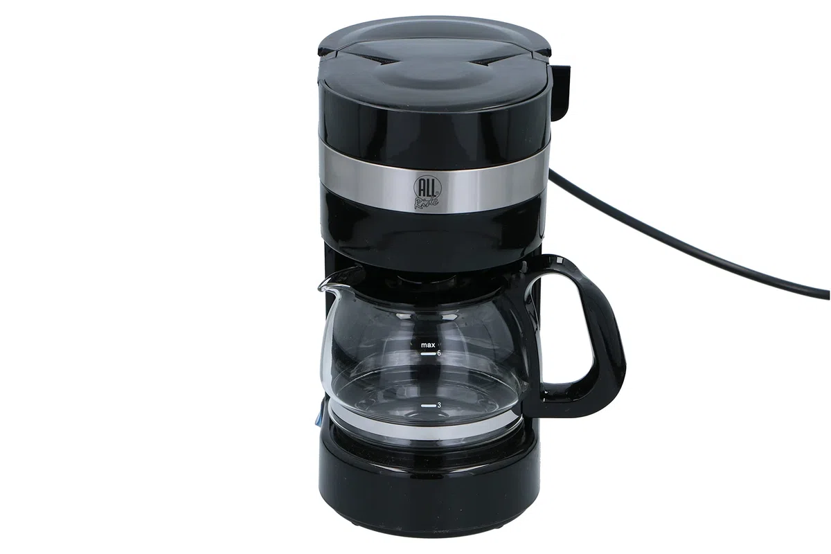 All Ride Macchina Caffè 24 Volt - Macchina Caffe Americano Accendisigari per Auto e Camion - Caffe Automatica Filtro - Funzione Mantenimento Caldo - Macchina da Caffè con Caraffa in Vetro - Nero