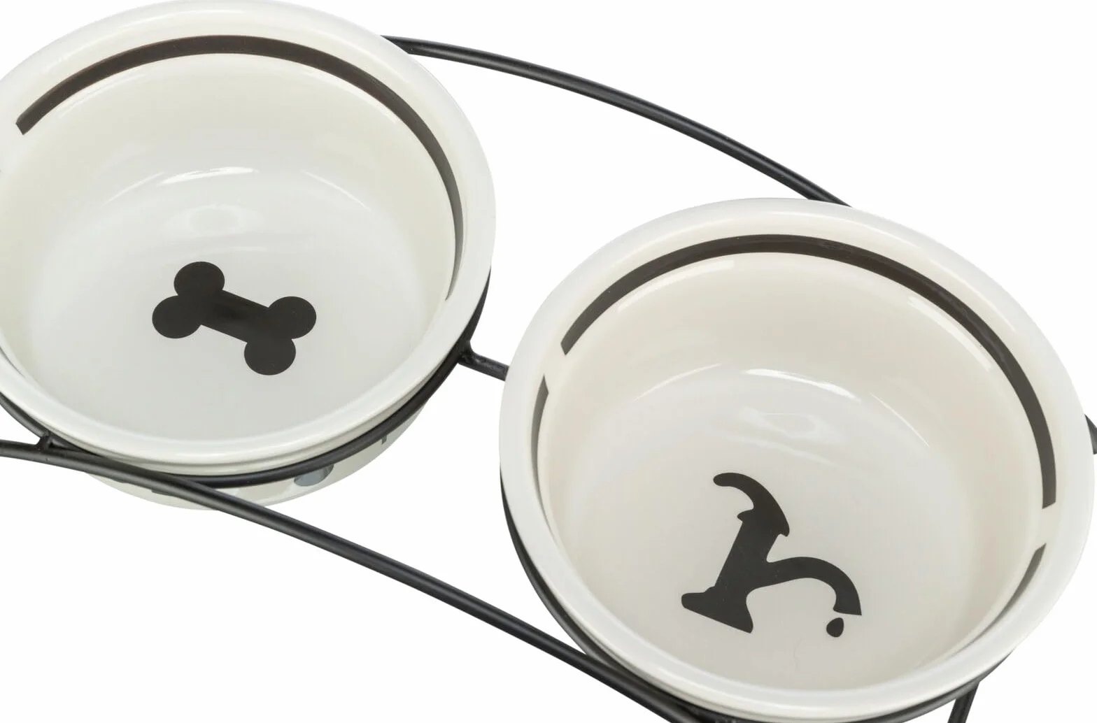 Trixie Eat on Feet, set di due ciotole in ceramica per cani, 1,6 litri, multicolore