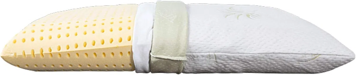 EVERGREENWEB Cuscino Letto 40x70 Alto 18 cm Modello Saponetta 100% Memory Foam, Doppia Fodera Aloe Vera e Cotone Sfoderabile Guanciale Rilassante per dolori Cervicali