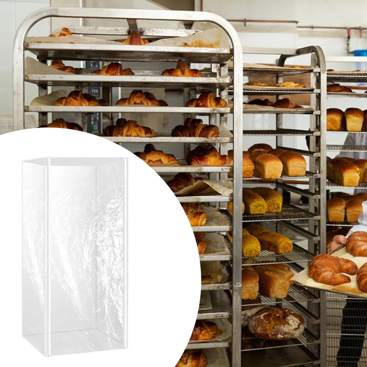 KESOTO Copertura per Teglia Da Forno, Impermeabile, Multiuso, Antipolvere, con Cerniere, Riutilizzabile per Panetterie E Cucine, 70x58x153cm
