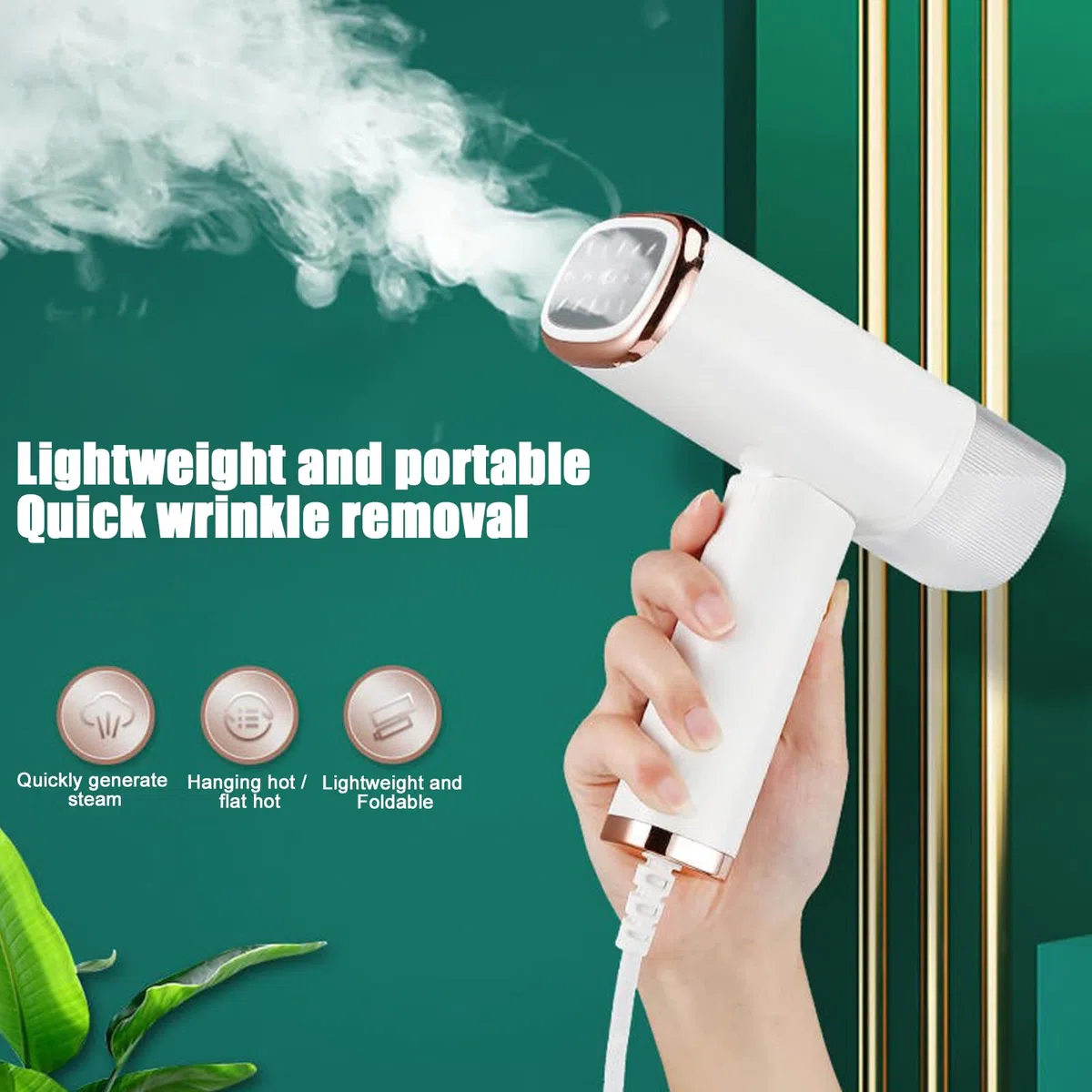 Stiratore a Vapore Portatile, 1000W Portatile da Viaggio Stiratore, ferro da stiro portatile orizzontale e verticale 2 in 1, Mini Stiratrice Verticale, stira camicie da per la casa e il viaggio