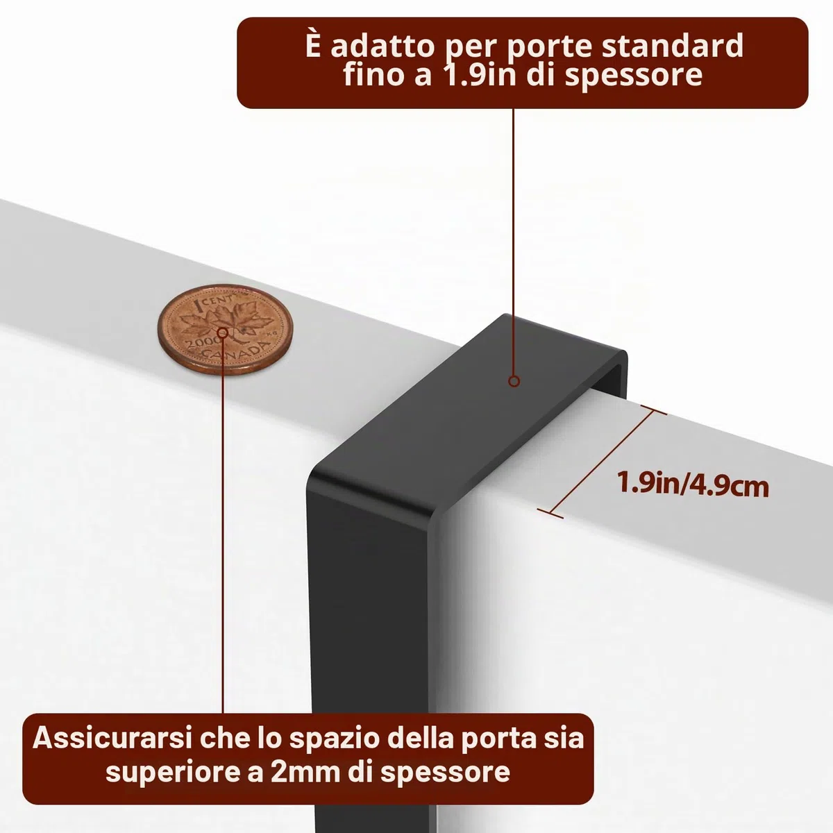 YBING Organizer sopra la porta con ganci 3 ripiani posteriori porta asciugamani cesti in metallo dietro mensola pensile dispensa rack per camera da letto bagno nero, R01-R984