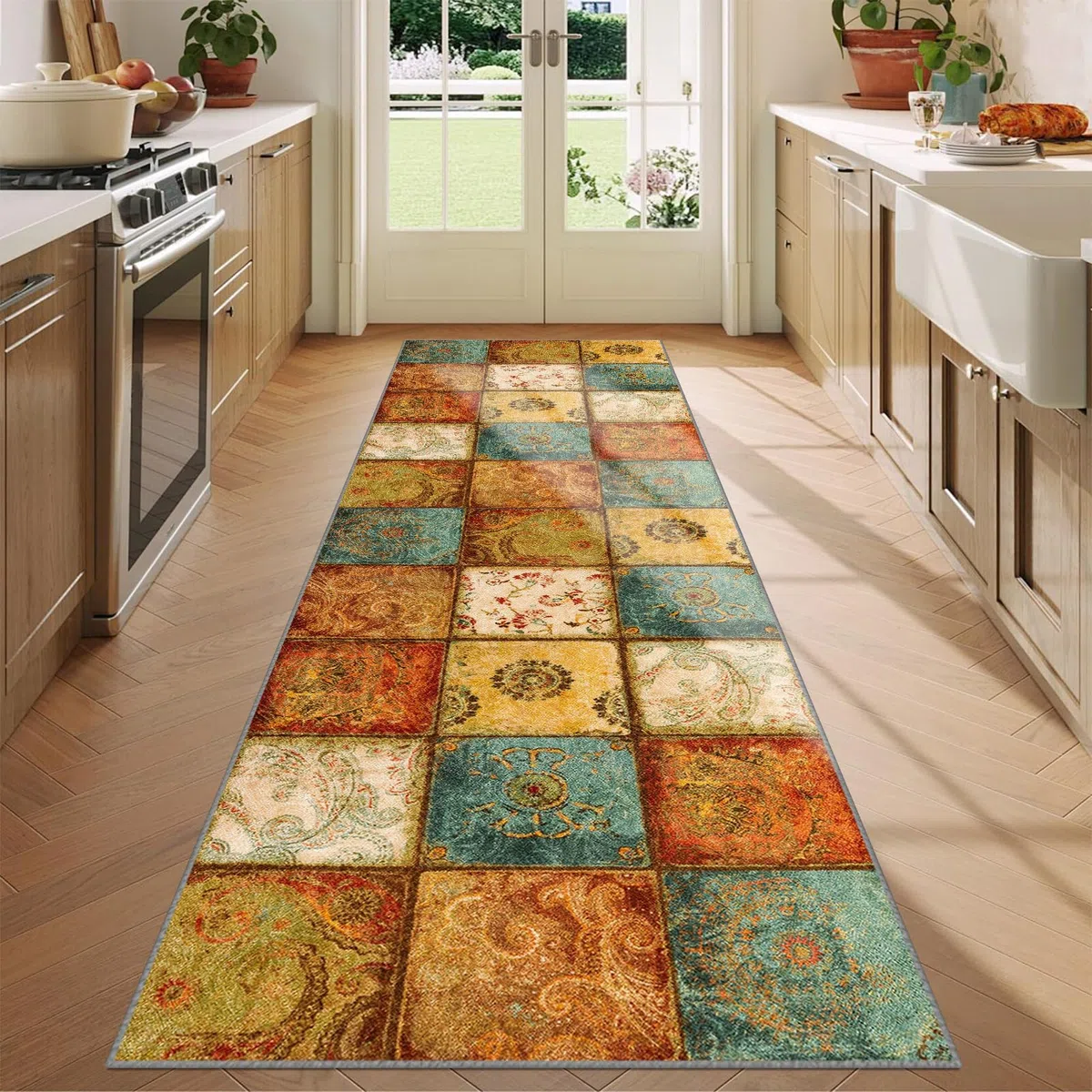Tappeto per Cucina Antiscivolo Tappeto Passatoia Corridoio Tappeto Ingresso Interno Lungo per Corridoio Salotto Camera da Letto 50 x 150 cm