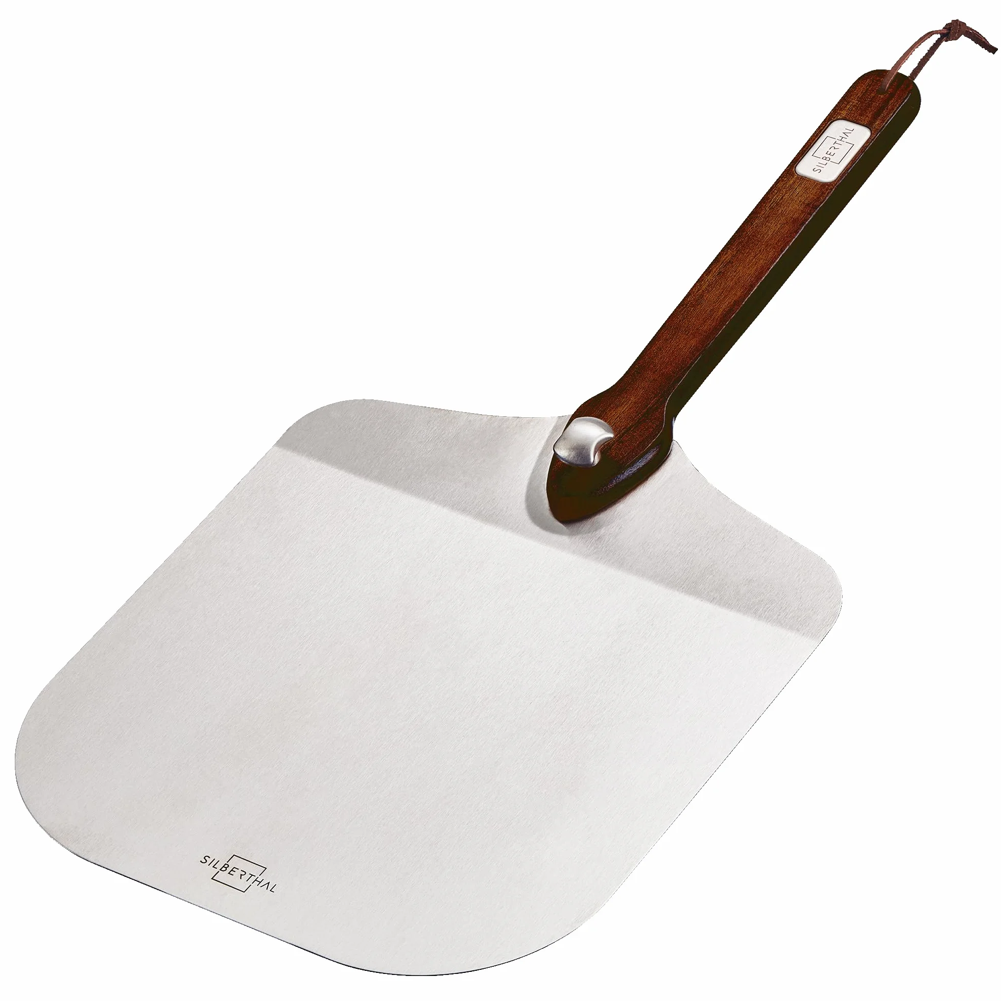 SILBERTHAL Pala per pizza corta - Acciaio inox 30 cm - Manico pieghevole - Proffessionale e rettangolare