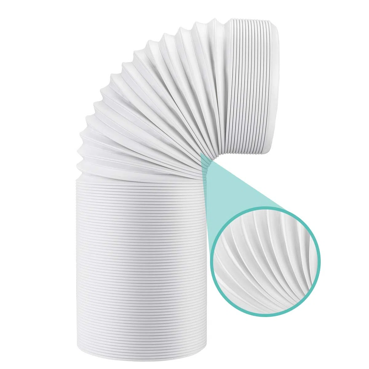 AGPTEK 13CM Tubo di Scarico del Condizionatore d'Aria Portatile, in PVC, Diametro 13 CM, Filettatura Antioraria, Tubo di Ricambio Universale, Estensibile 150CM di Lunghezzaza