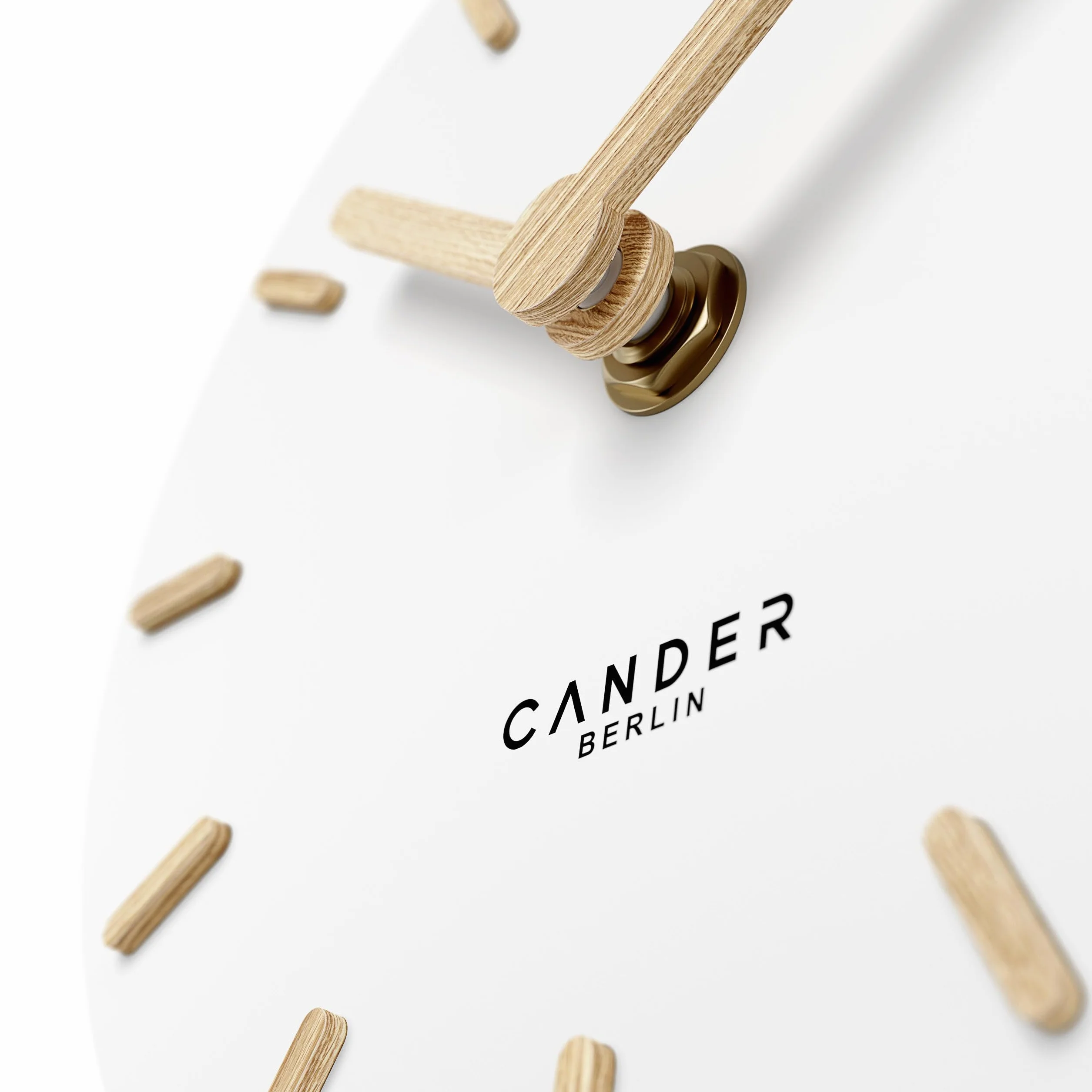 Cander Berlin MNU 2515 F - Orologio da tavolo silenzioso, senza ticchettio, 15 cm, analogico, funzionamento a batteria, colore: Bianco MDF