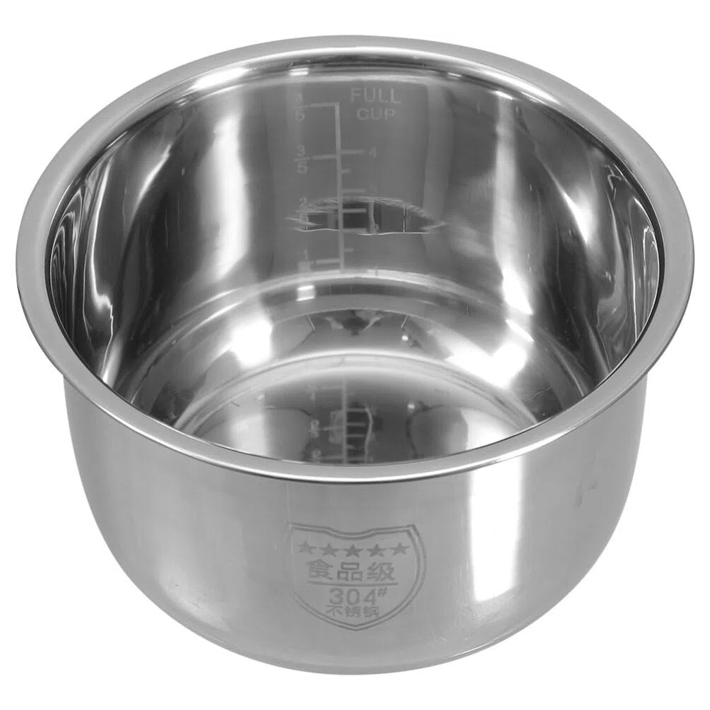 jojofuny Pentola Interna per Cuociriso Elettrico in Acciaio Inossidabile 4l Scala, Design Multifunzione, Ricambio per Cucina Efficiente e Resistente