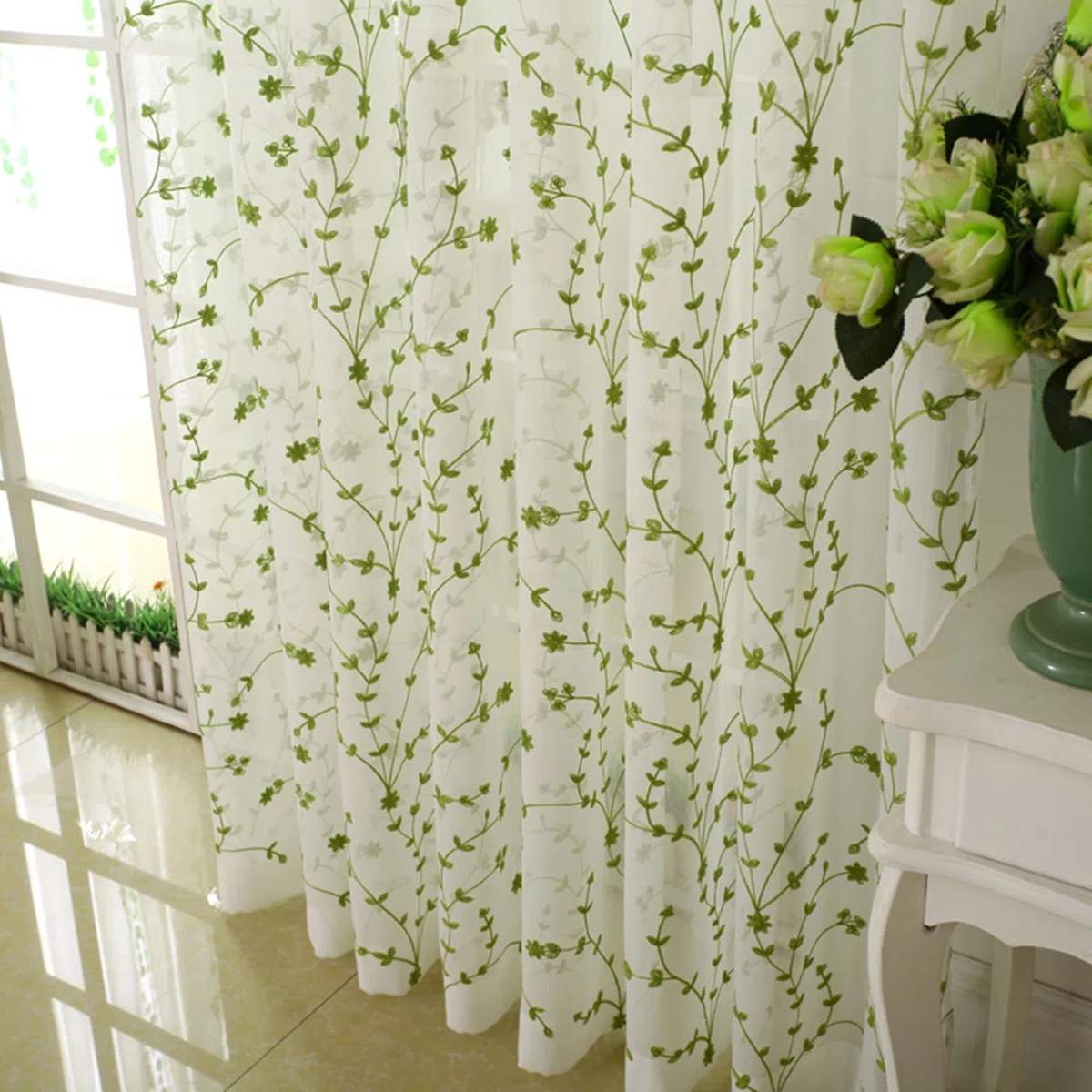 Generico Tende Semplici E Moderne in Tulle, Tende per Finestre a Isolamento Termico Vintage E a Riduzione del Rumore, Tenda Semi-Oscuranti(W*H:250x265cm(98x104inch), A(Hooks Top))