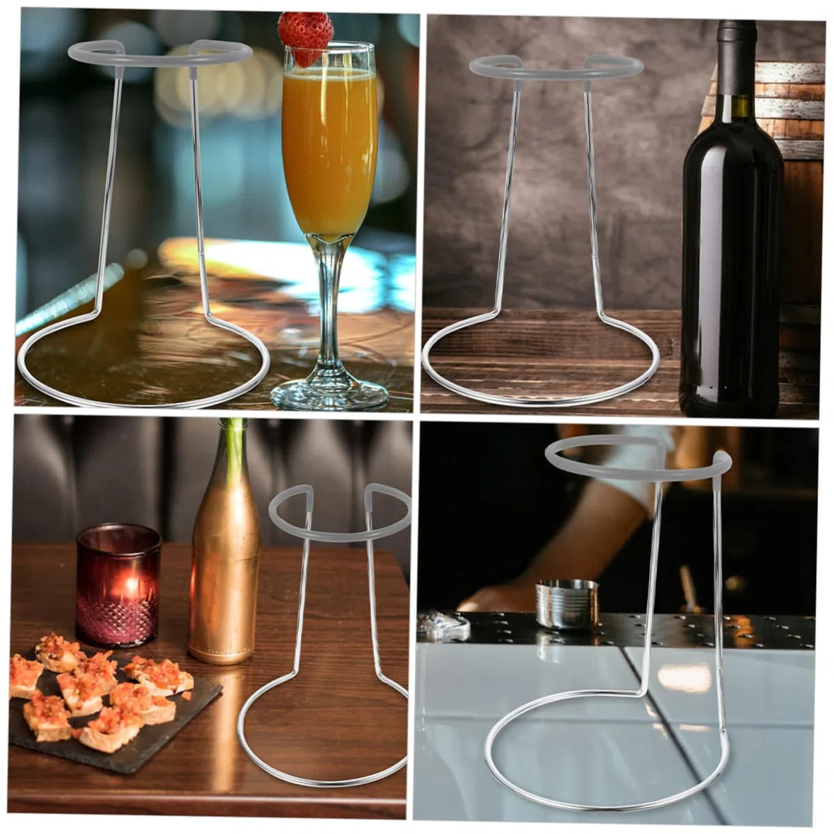 MAGICLULU Supporto Copertura Essiccazione per Pezzi Ferro e 2 Decanter in Grigia Protettiva Bicchieri e Decanter da Vino per Cucina e Casa