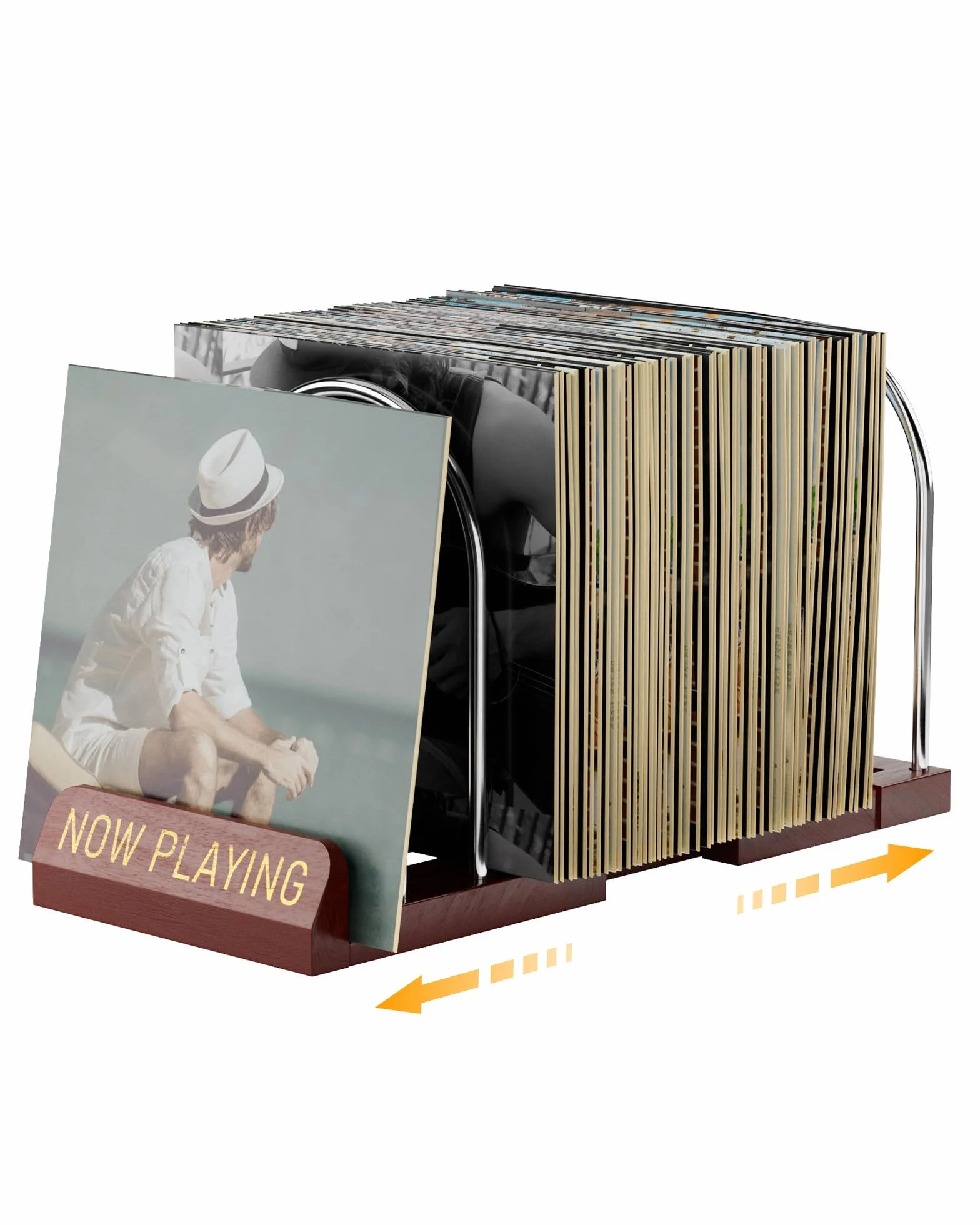 BS-VOG Supporto per dischi in vinile, supporto espandibile per 30-70 LP, espositore per album, robusto supporto in vinile per decorazioni domestiche e amanti della musica
