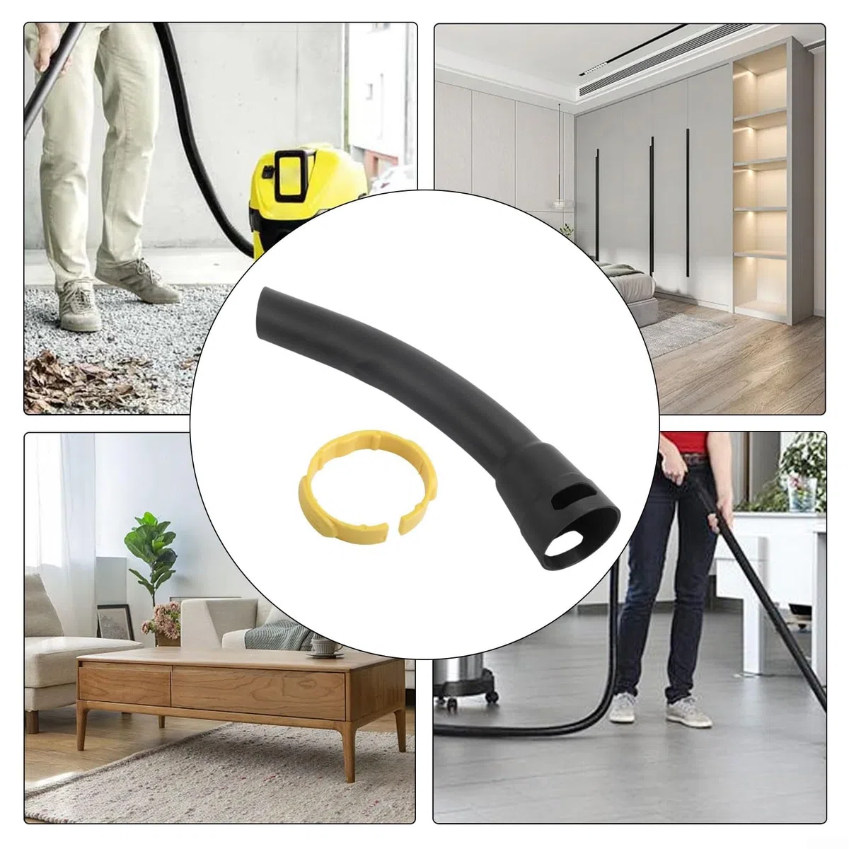 Manico di ricambio per aspirapolvere Karcher NT20/30/WD1 WD2 WD3 MV3-MV6 Series, maniglia curva 2.863-012.0 con impugnatura ergonomica antiscivolo, diametro 35 mm per tubo di aspirazione e tubo