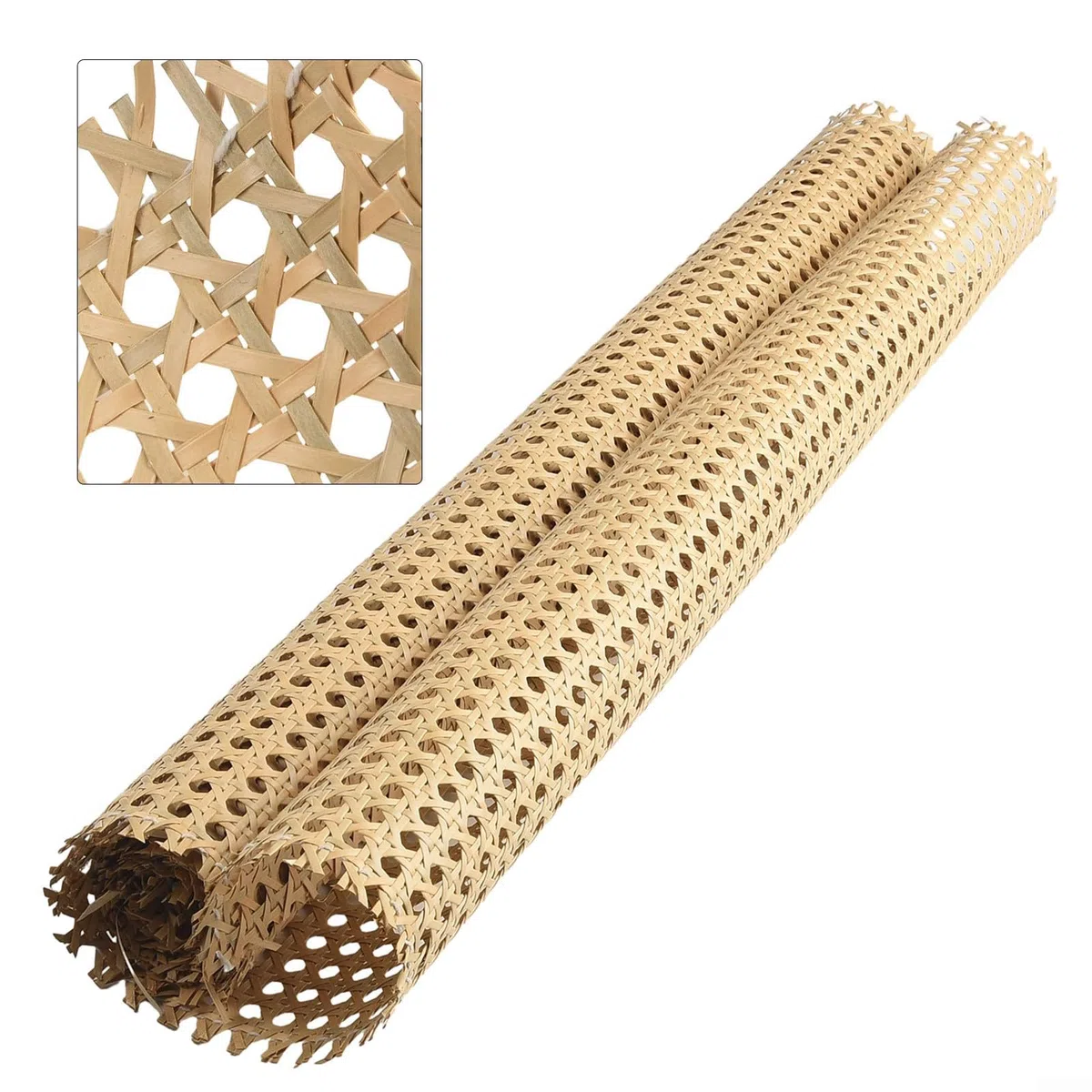Rotolo di rete in rattan naturale, 50 x 200 cm, tessitura a mano, buona elasticità, alta traspirabilità, per fai da te, armadi, sedie, mobili e soffitti