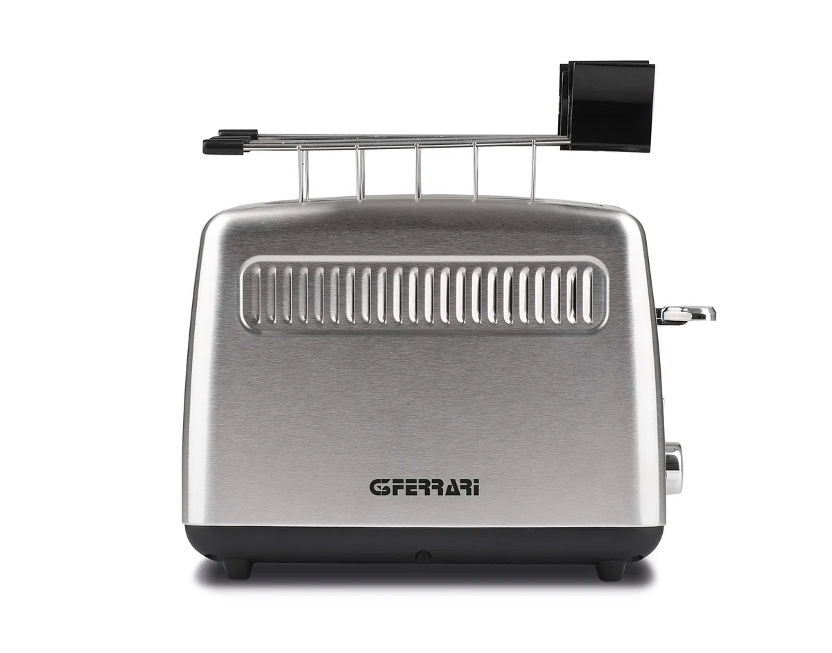 G3 Ferrari G10064 Tramezzo Tostapane, 850 W, Pinze Inox, 3 modalità di cottura, Timer con 6 livelli di cottura, Ampie fessure per toast farciti, Corpo acciaio Inox