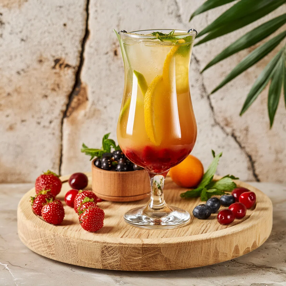 Glasmark A570032-0420-0000-LD Set di 6 Bicchieri da Cocktail Max 480 ml + cucchiaino Lungo, Vetro e Acciaio Inox