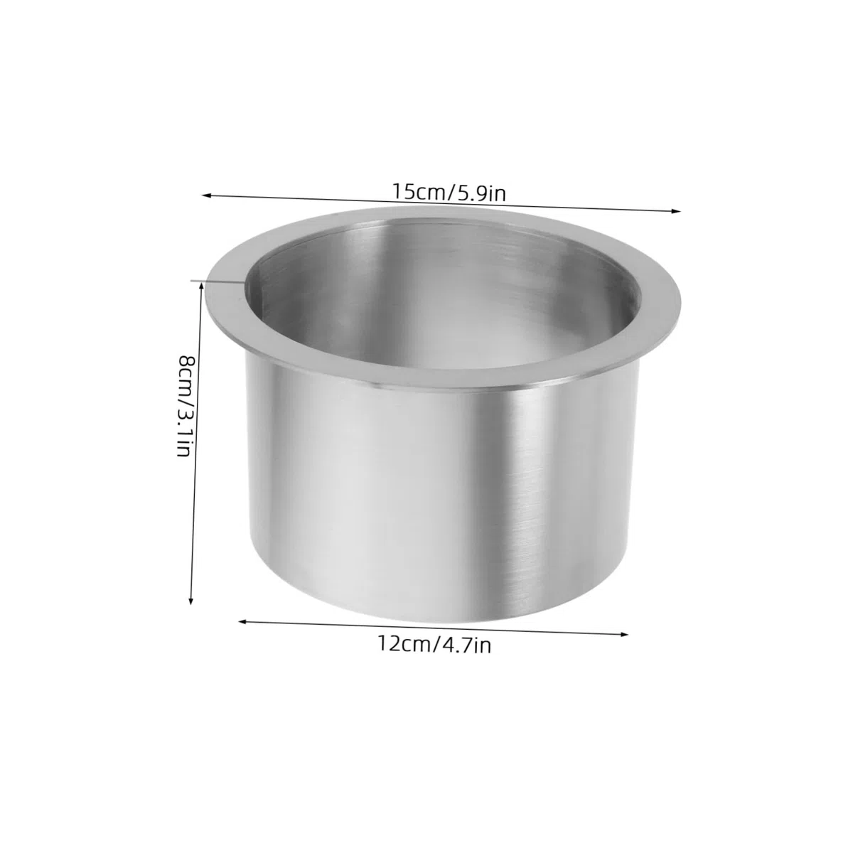 VICASKY Bidoni Rotondi per Rifiuti Coperchio Tondo da Incasso in Acciaio Inox per Contenitore Spazzatura Cucina, Salvaspazio