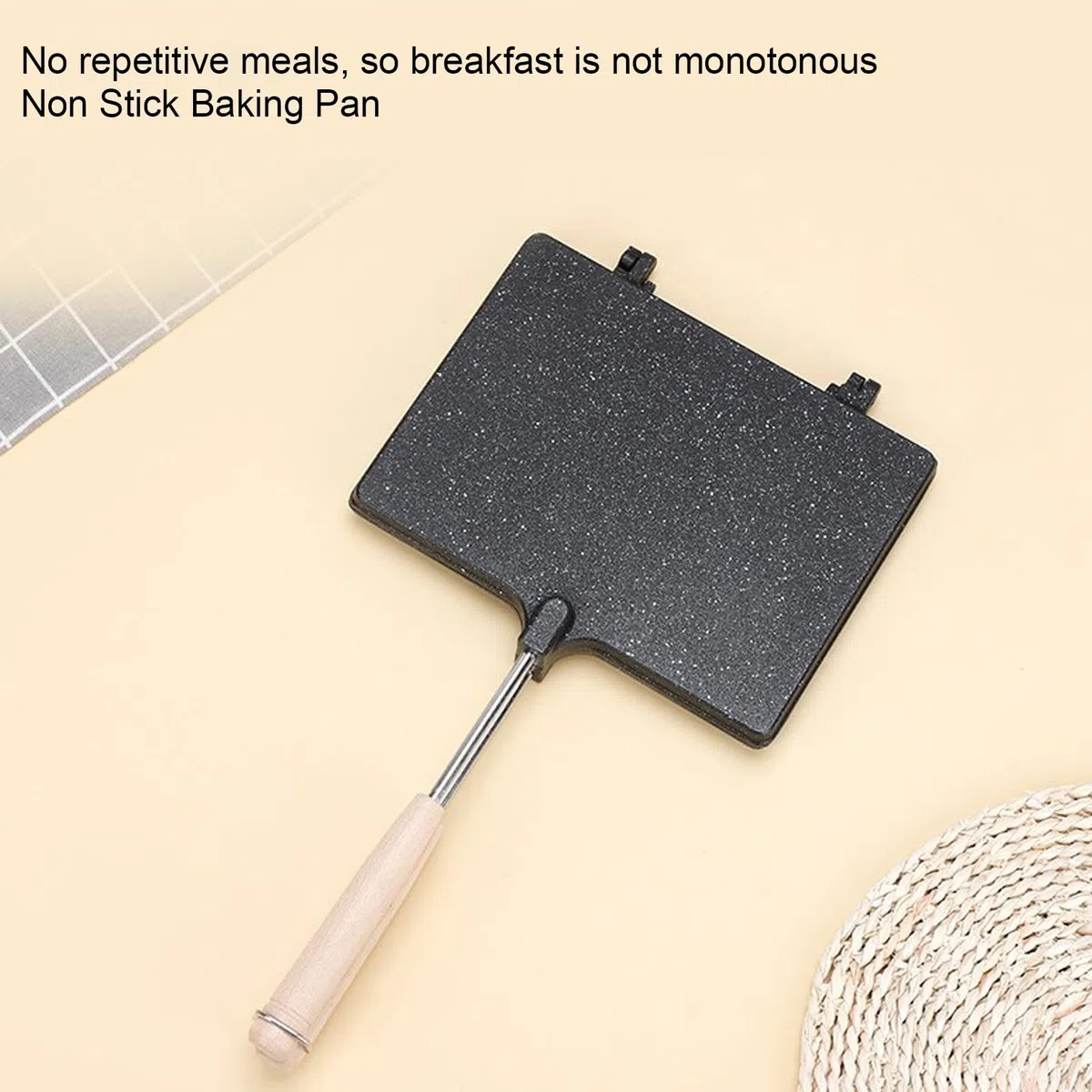 Panini Press Sandwich Maker, Tostapane a Gas a Doppia Faccia Antiaderente, Tostapane a Mano da Campeggio in Alluminio, Griglia per Pressa per Panini per Toast, Waffle, Colazione