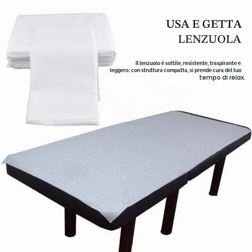 100 Pezzi Lenzuola USA E Getta Biancheria da Letto Non Tessuto Traspirante Portatile Monouso Lenzuola, Impermeabile, Spessa, per Salone di Bellezza, Massaggi, Tatuaggi, Hotel, 190x80cm