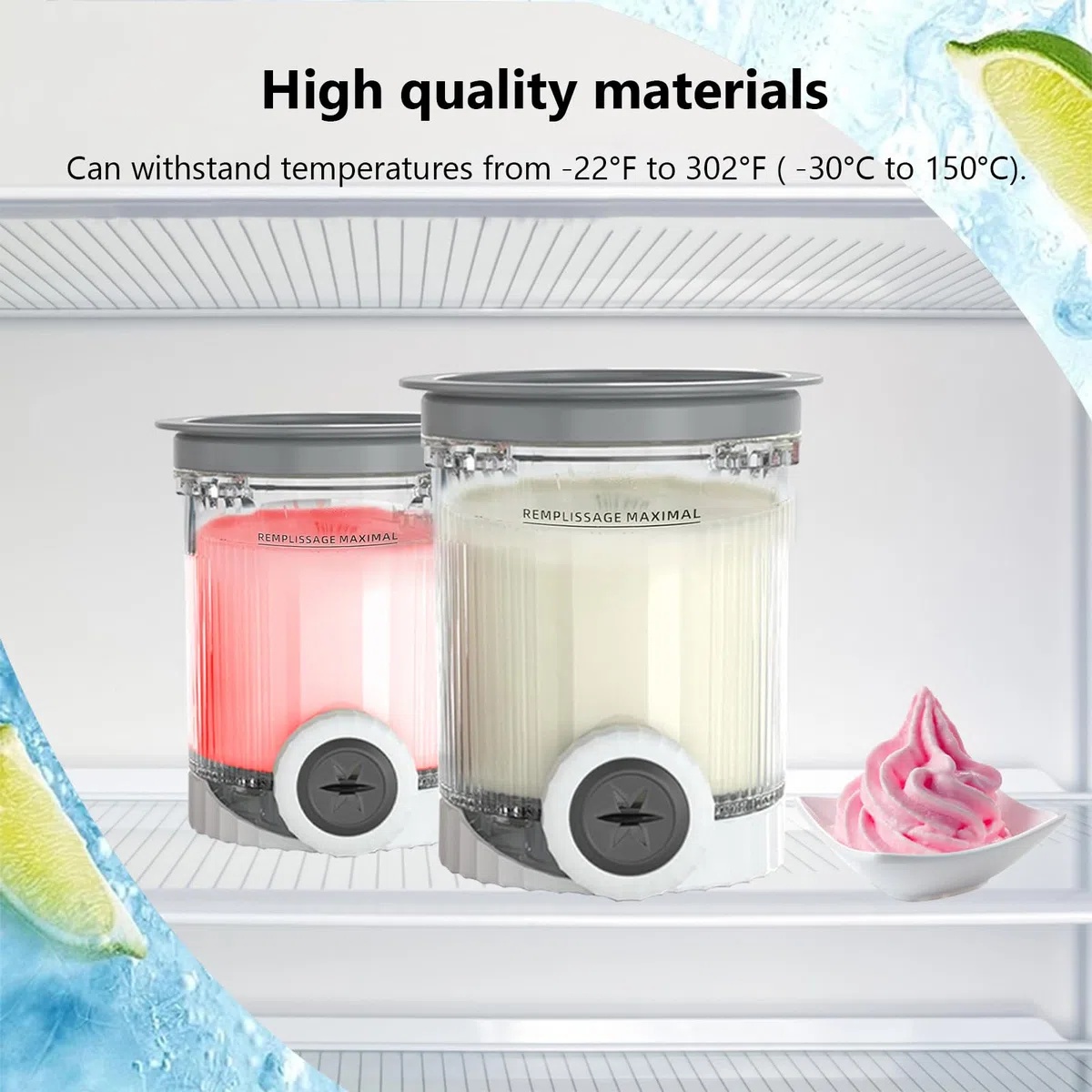 Contenitori per Ninja Creami Swirl Pinte e coperchi, contenitore per ghiaccio compatibile NC700 701 NC701Q CN701CO Ninja Creami Swirl Pinte, BPA Free e lavabile (4 pezzi)
