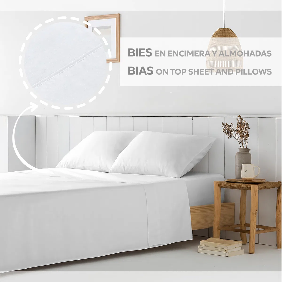 EasyCosy Set Lenzuola Matrimoniale 4 Pezzi 180x200 cm – Microfibra Spazzolata – con Lenzuolo sopra, Lenzuolo con Angoli e 2 Federe 50x75 cm. Bianco - Oeko-Tex