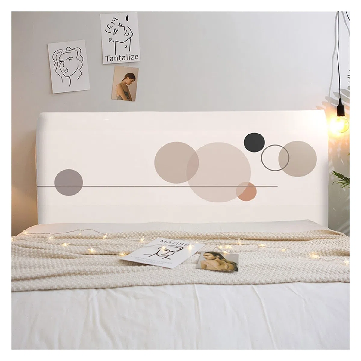 Copritestata Letto all-Inclusive Copritestata Letto Elastico Stampato in Poliestere 1,8 m 2 m 2,2 m Copri testiera (Color : CTZ2809, Size : W150 x H65cm)