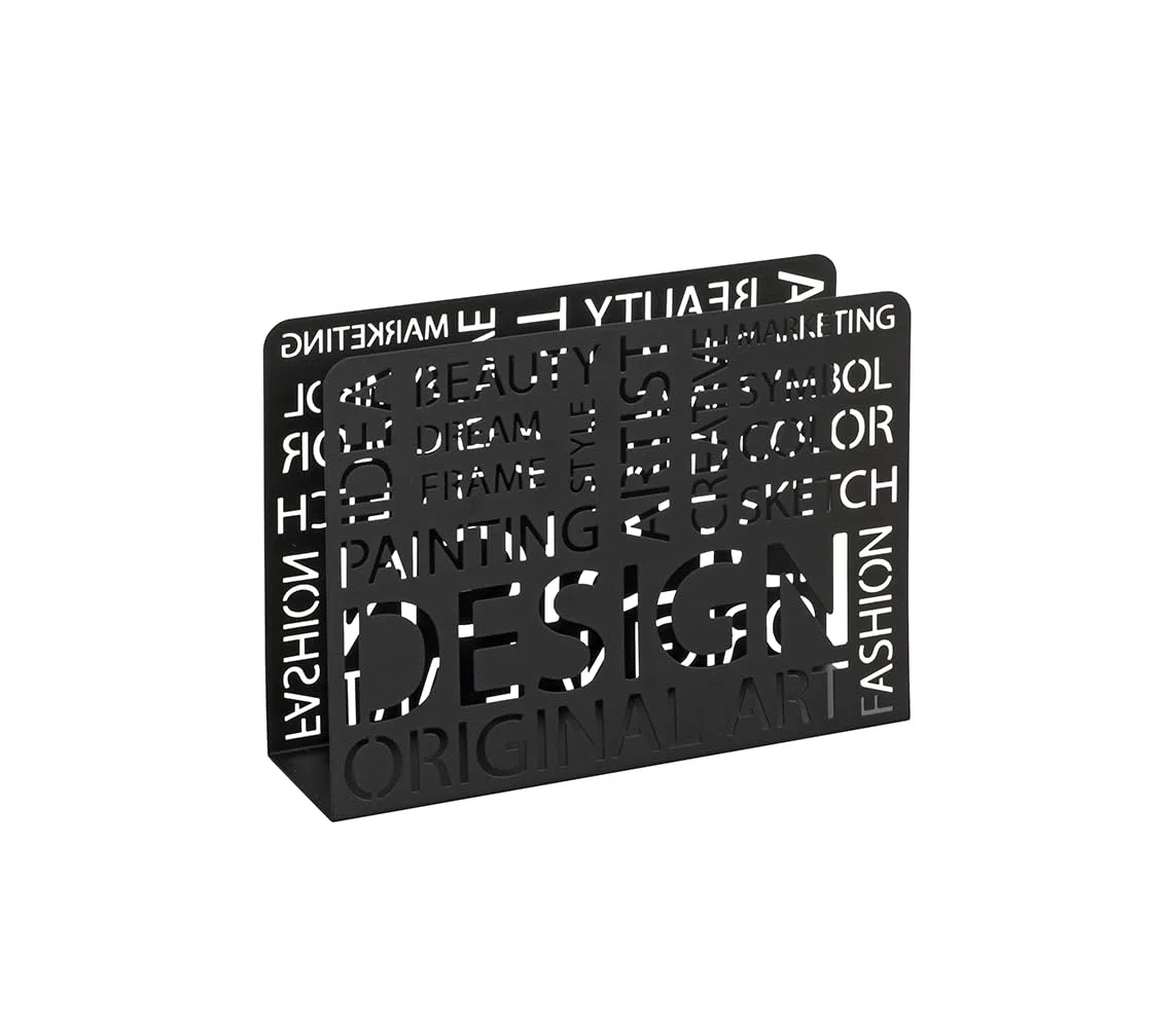 HAKU Portagiornali Nero, Metallo - Dim. L 35 cm x A 26 cm x P 10 cm, Stile Moderno