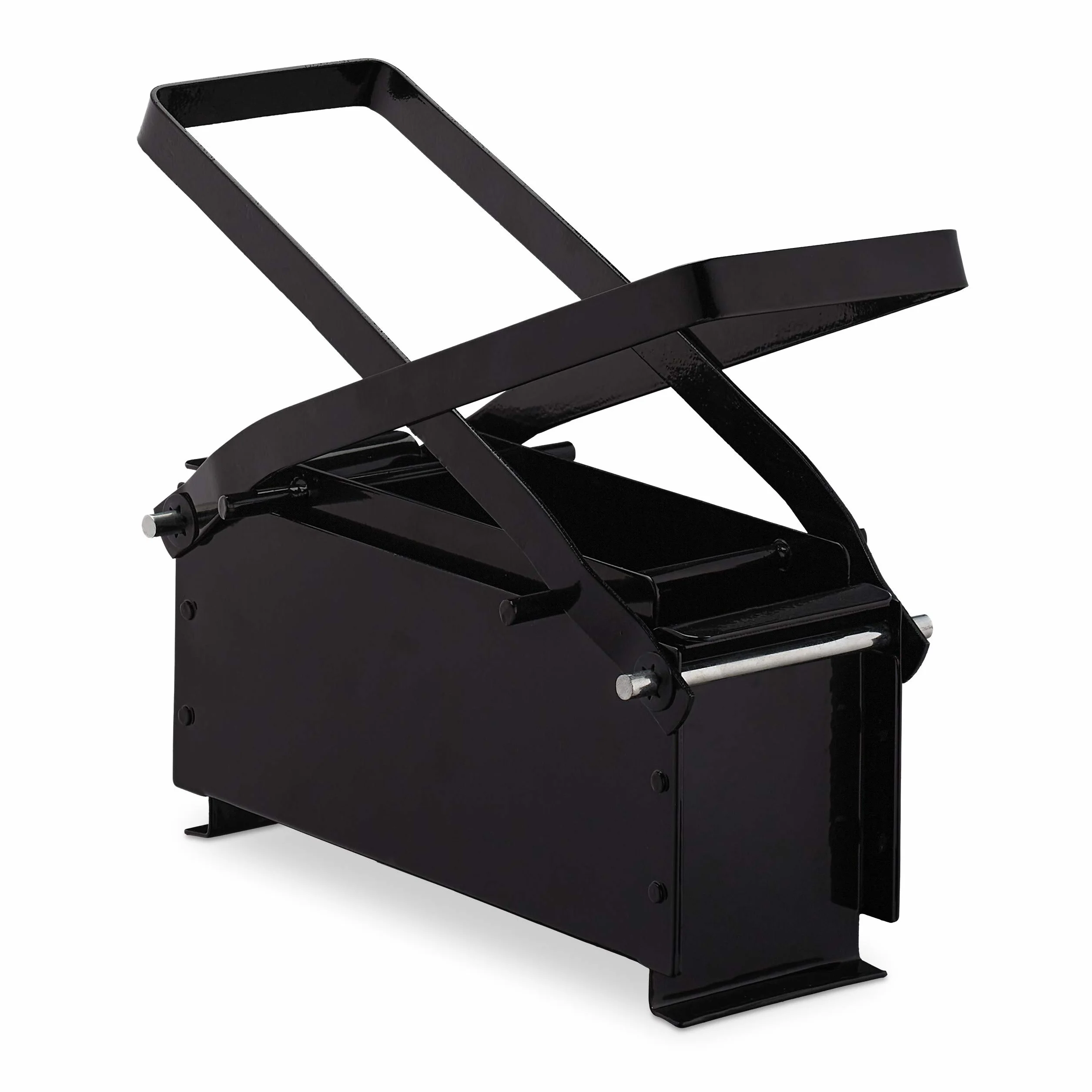 Relaxdays Bricchettatrice per Cartone, Pressa per la Carta in Acciaio, Compattatore di Rifiuti Domestici Manuale, Nero