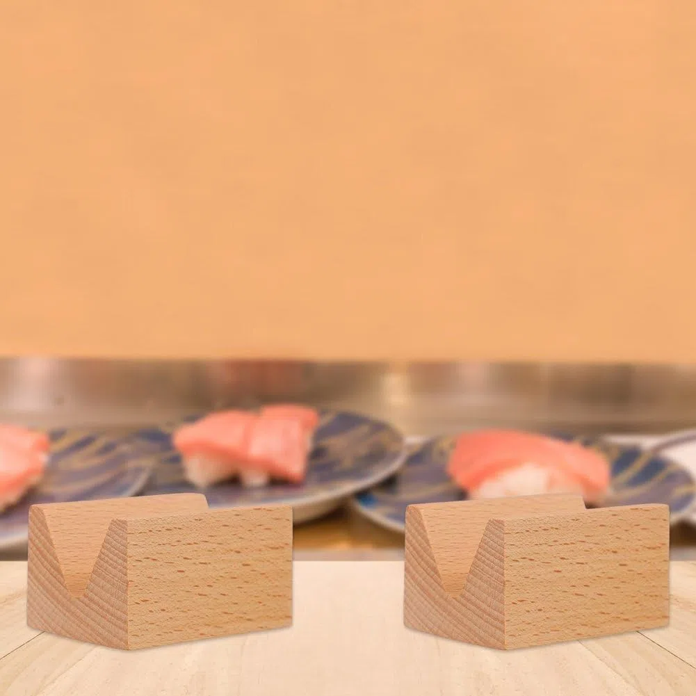 5 Pezzi Porta Sushi in Legno per Tacos, Porta Rotolo di Sushi, Porta Sushi in Legno Temaki, Espositore per Tacos per Servire Cibo Ristorante