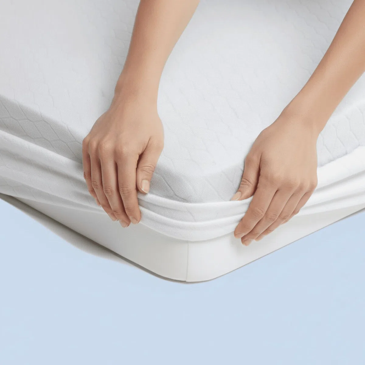 Caleffi - Coprimaterasso Singolo 90x200 - Proteggi Materasso Letto Singolo con Angoli Elasticizzati - Copri Materasso in Cotone con Essenza di Aloe - Tessuto in Spugna Rinfrescante - Lavabile a 40°