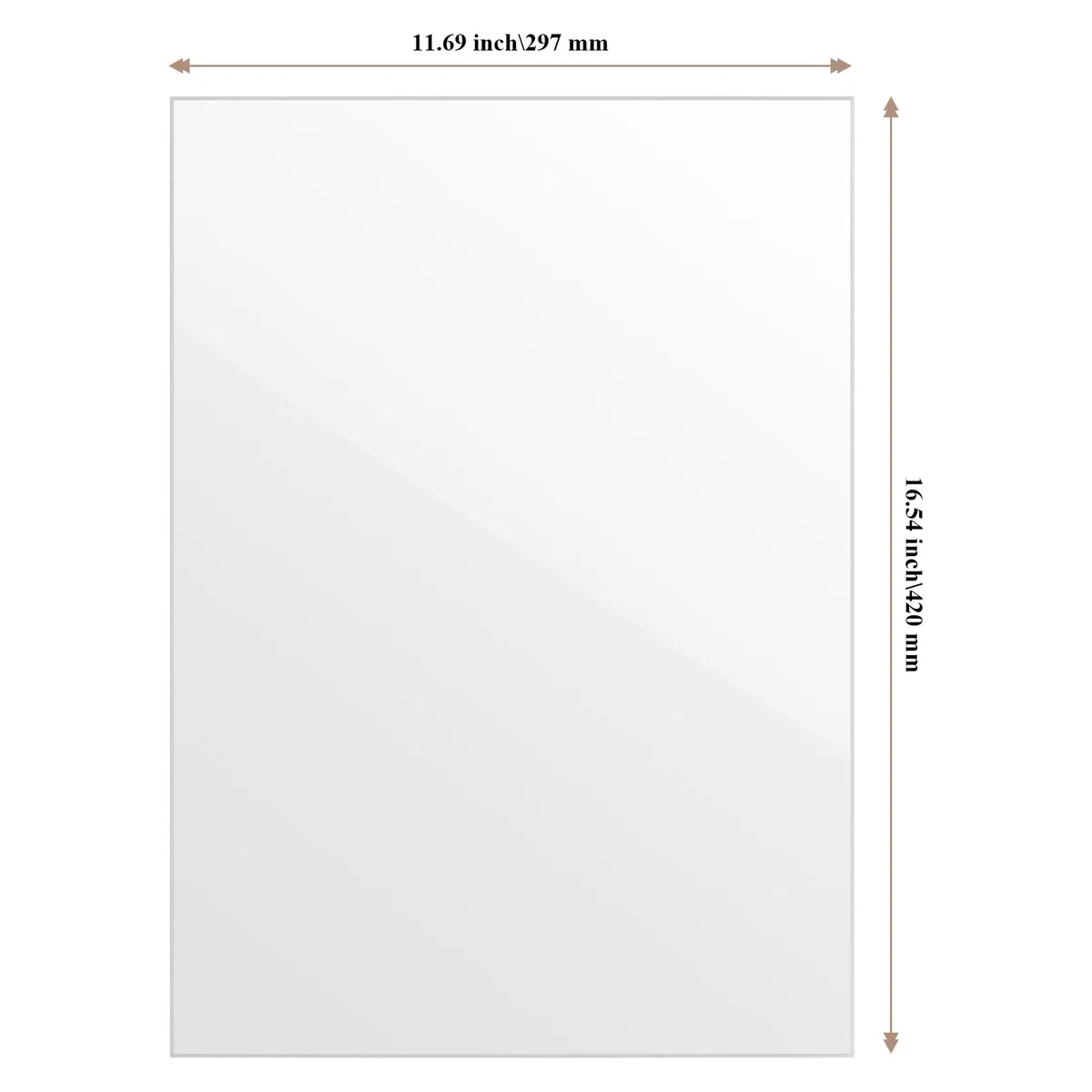 6 fogli in acrilico trasparente formato A3, 3 mm, spesso foglio di plastica trasparente, con pellicola protettiva per artigianato fai da te, cornici, 29,7 x 42 cm