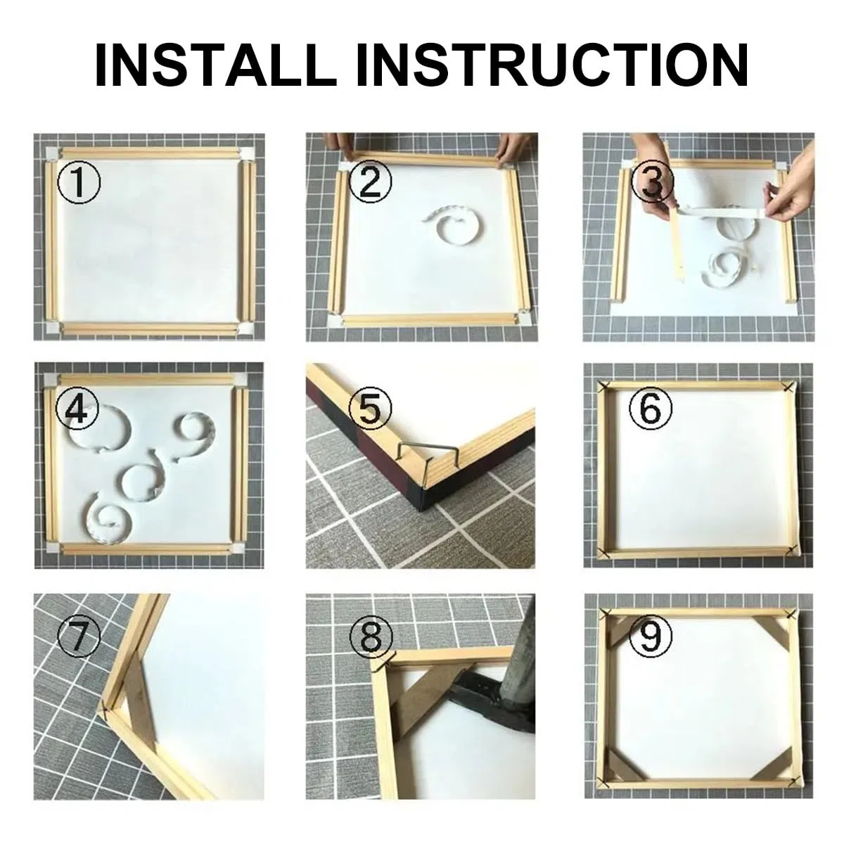 Telaio in Legno per Tela, 45 Cm x 65 Cm, Telaio per Tela Fai da Te, Cornice in Legno per Pittura a Olio, Poster, Stampe, Decorazioni per La Casa