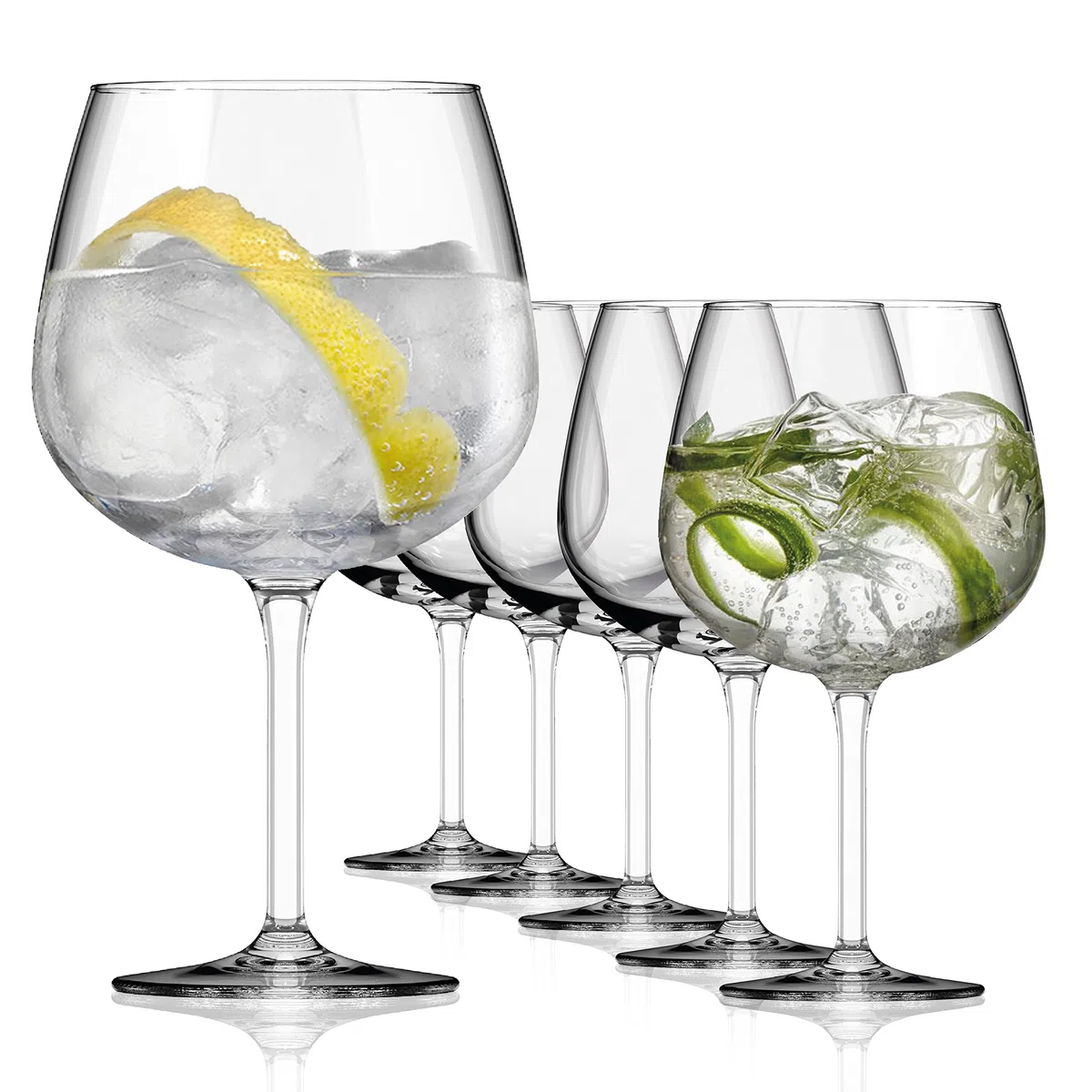 Sahm Bicchieri da cocktail – Set Bicchieri cocktail vetro 6 pz adatti come coppe gelato, frappè – Bicchieri long drink lavabili in lavastoviglie