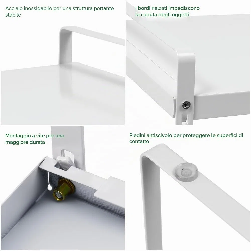 Mensola Cucina Salvaspazio Espandibile 38-64cm,Scaffale Salvaspazio Cucina Allungabile,Porta Piatti e Stoviglie Allungabile,Scaffale da Appoggio in Metallo per Mobili, Mensola da Bagno